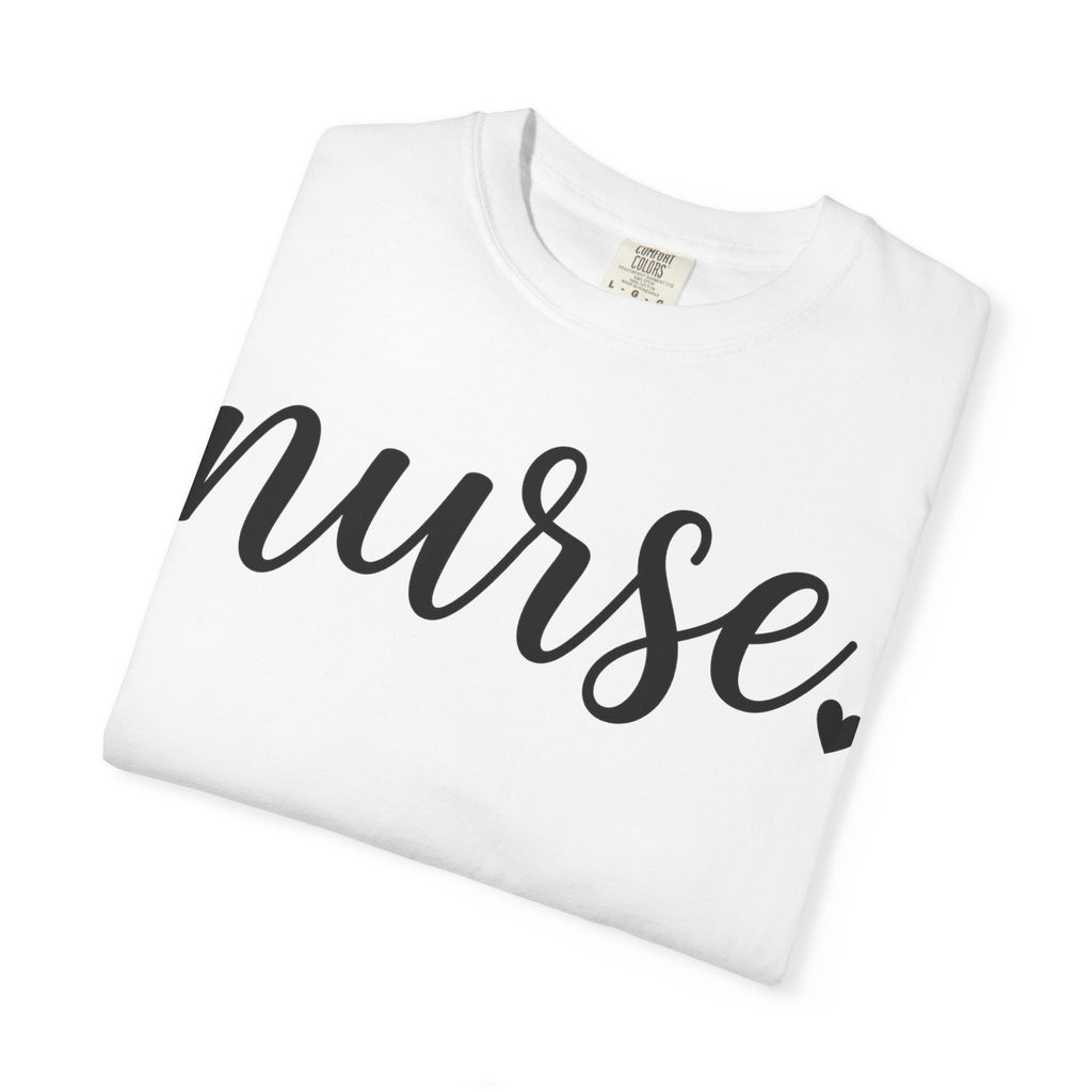 Nurse Script Heart Shirt, Bold Hand Lettered Nurse Tee, Minimal RN Shirt, Nurse Week Gift