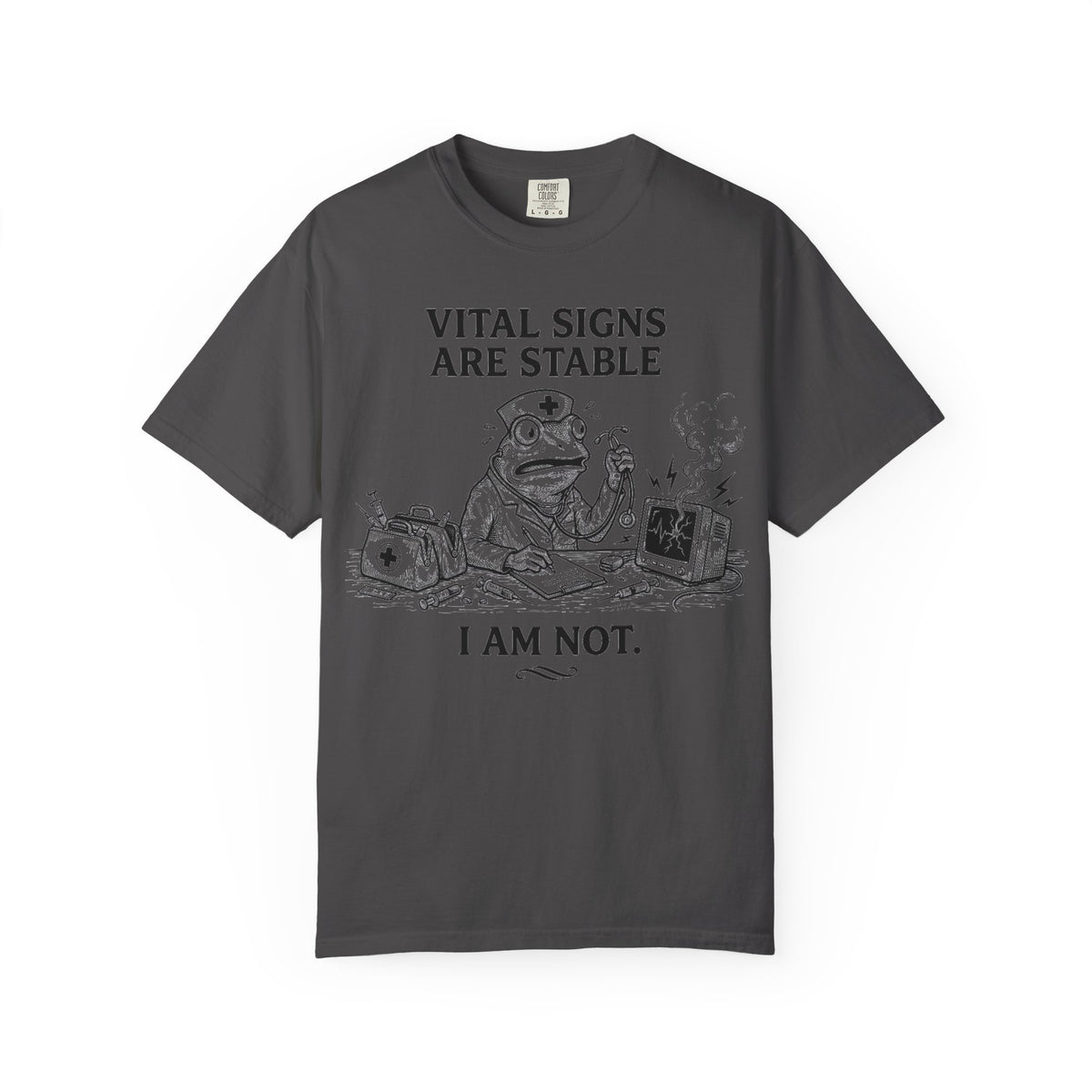 Vital Signs Are Stable I Am Not Shirt, Funny Nurse Frog Tee, Burnt Out RN Shirt, Night Shift Gift