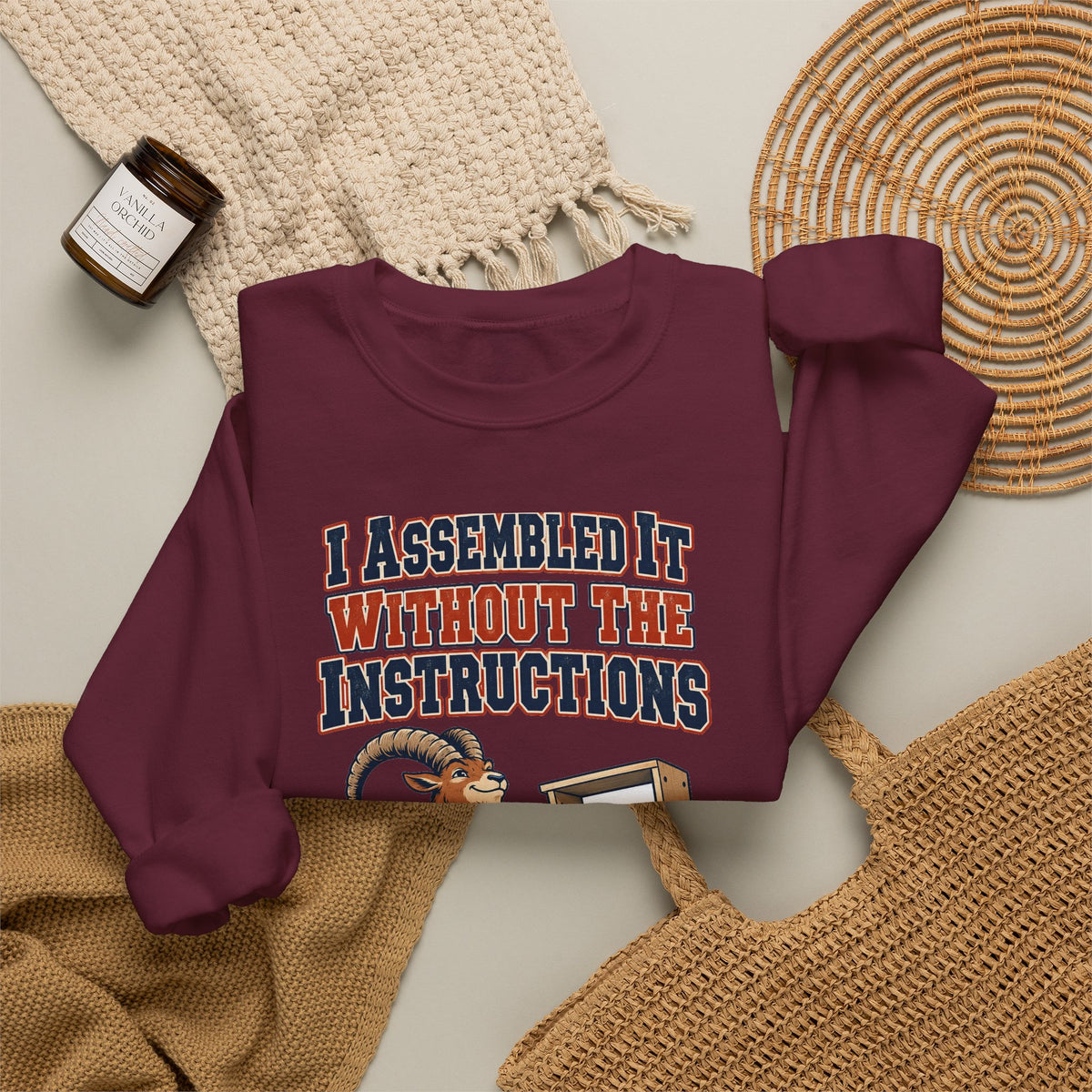 Funny Dad Gift I Assembled It Without The Instructions Sweatshirt, Dad Humor Tee, Christmas Gift for Dad from Daughter Son