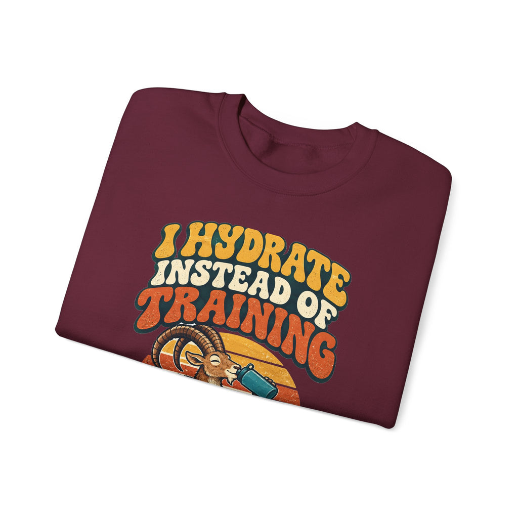 Funny Gym Sweatshirt I Hydrate Instead Of Training Workout Humor Tee Comfort Colors Fitness Gift Shirt