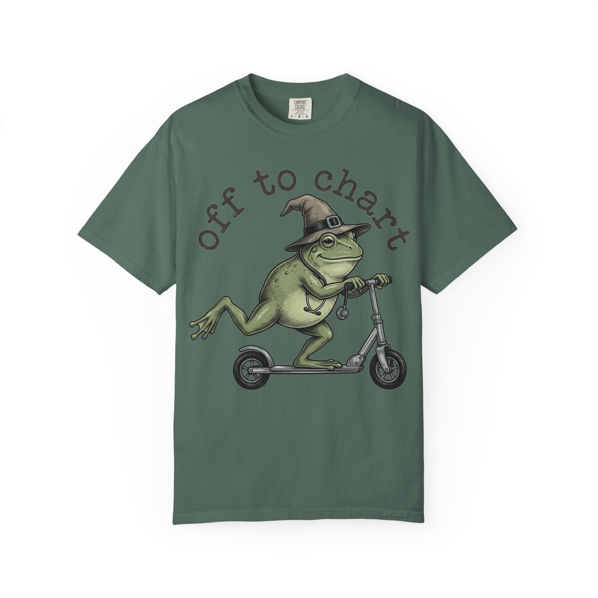Off To Chart Etched Frog Shirt, Vintage Nurse Frog Scooter Tee, Charting Humor Shirt, RN Gift