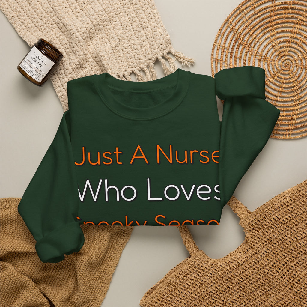 Just A Nurse Who Loves Spooky Season Sweatshirt | Nurse Halloween Sweatshirt | Spooky Nurse Sweatshirt | Healthcare Worker Gift | Halloween 2026