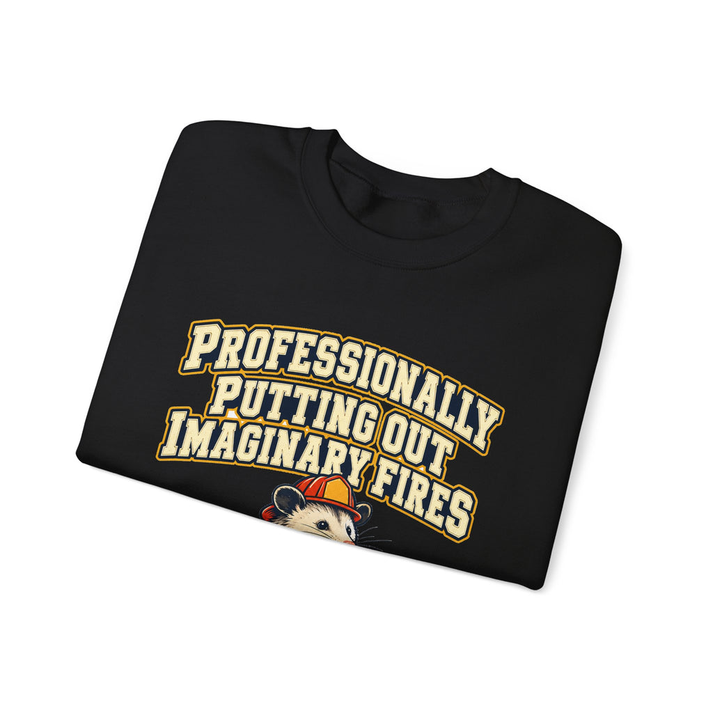 Professionally Putting Out Imaginary Fires Sweatshirt | funny coworker gift