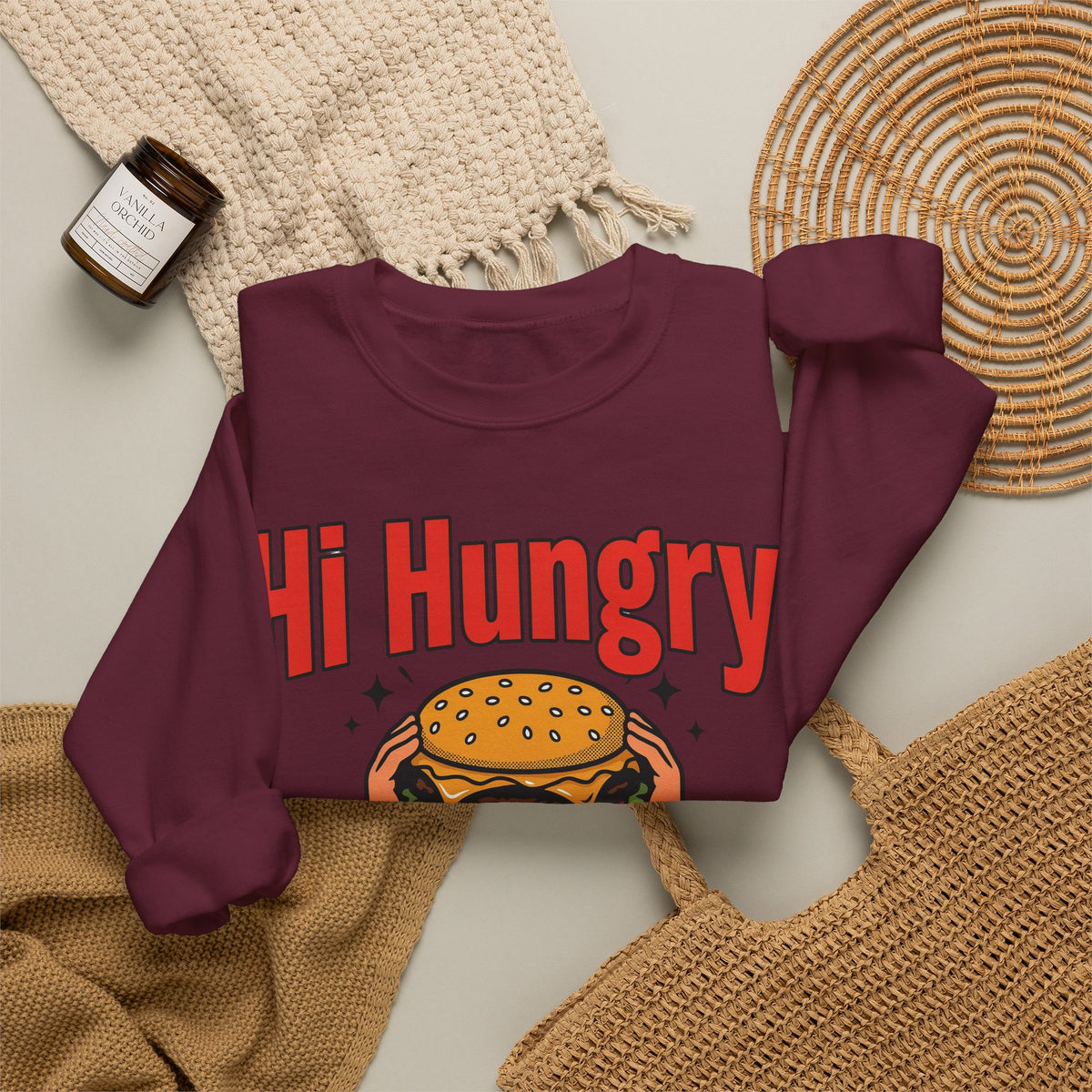 Funny Dad Sweatshirts Hi Hungry I'm Dad | Funny Dad Sweatshirt | Sarcastic Quote Sweatshirt | Gift