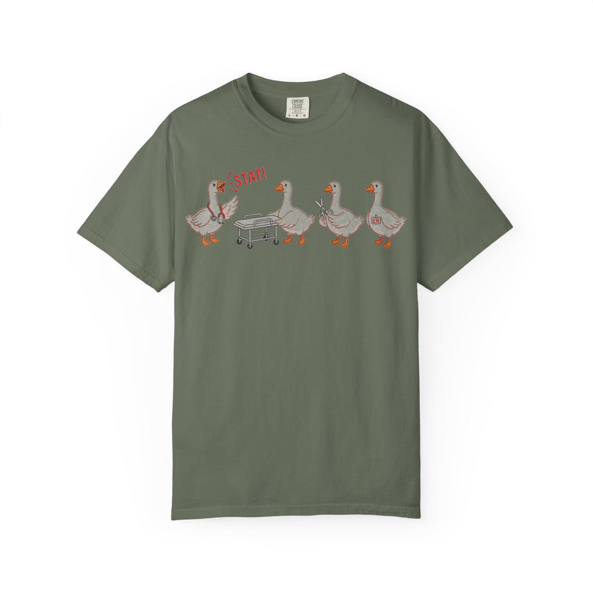 Nurse Goose Squad Stat Shirt, Funny ER Geese Tee, Night Shift Nurse Shirt, RN Team Gift