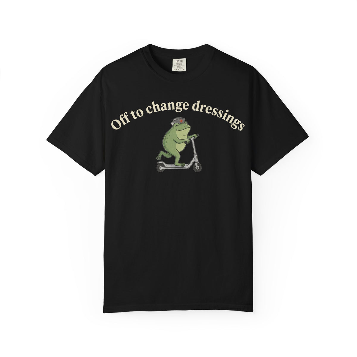 Off To Change Dressings Wide Shirt, Nurse Frog On A Scooter Tee, Funny Wound Care Shirt, RN Gift