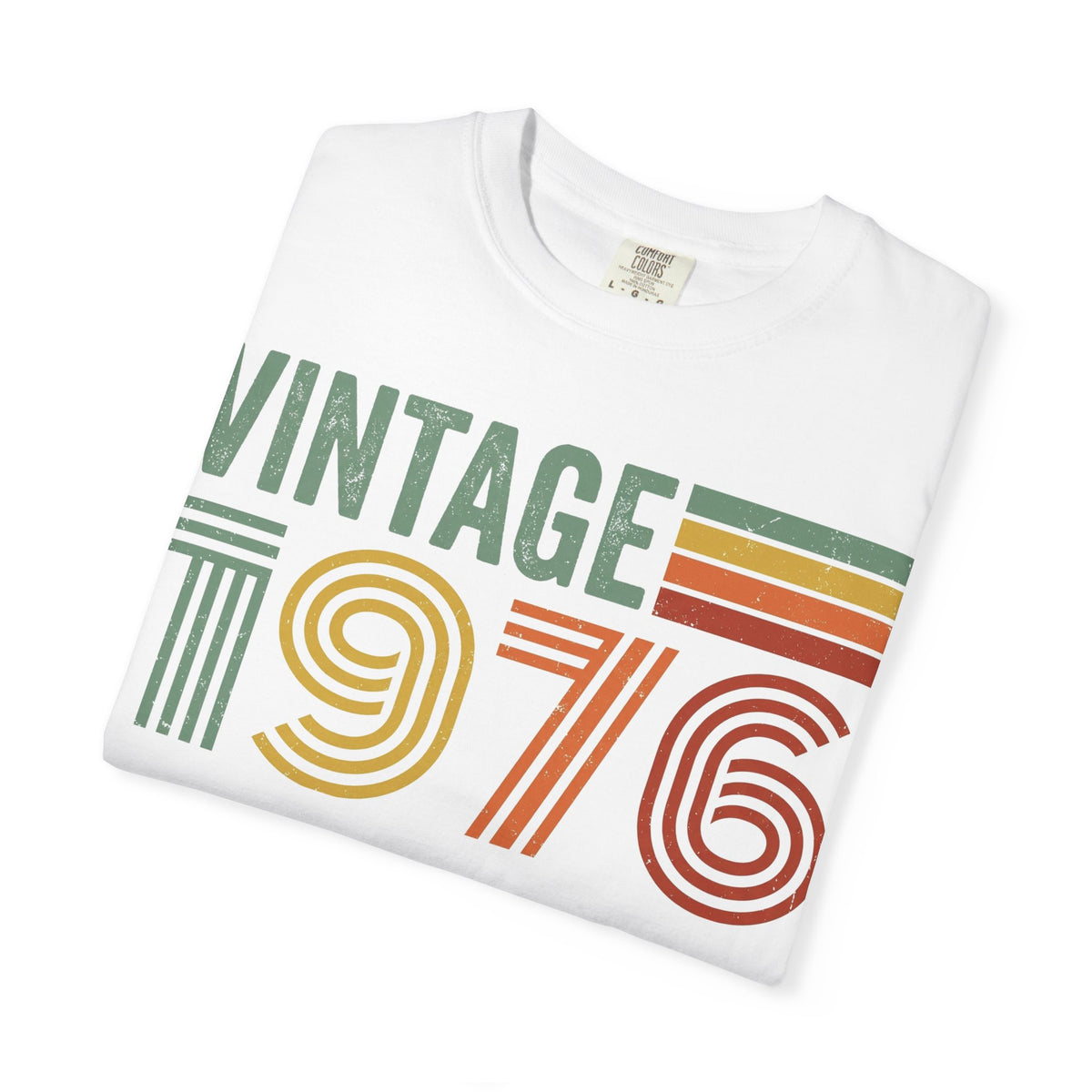 Vintage 1976 Wide Shirt, Retro Striped Birth Year Tee, 50th Birthday Shirt, 1976 Gift
