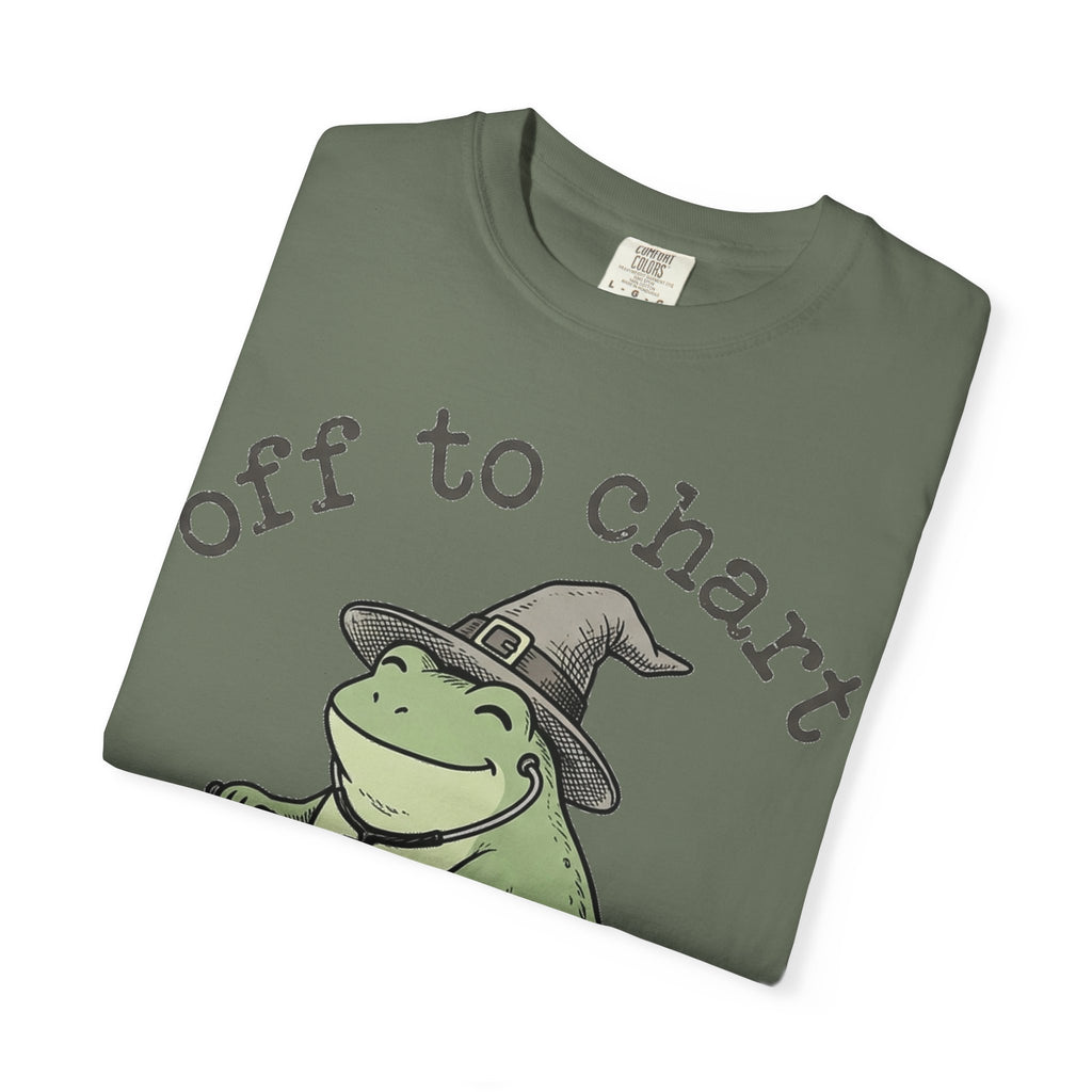 Off To Chart Shirt, Funny Witch Frog Nurse Tee, Charting Nurse Scooter Shirt, RN Gift