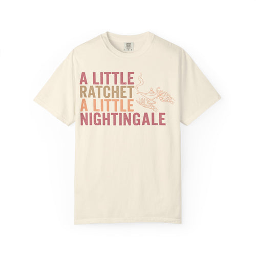 A Little Ratchet A Little Nightingale Shirt, Funny Nurse Shirt, Skeleton Hand Lamp Nurse Tee, Sarcastic RN Gift