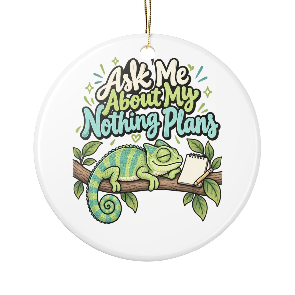 Ask Me About My Nothing Plans Ornament, Funny Retirement Gift for Coworker, Retired Christmas Gift, Christmas Ornament 2026