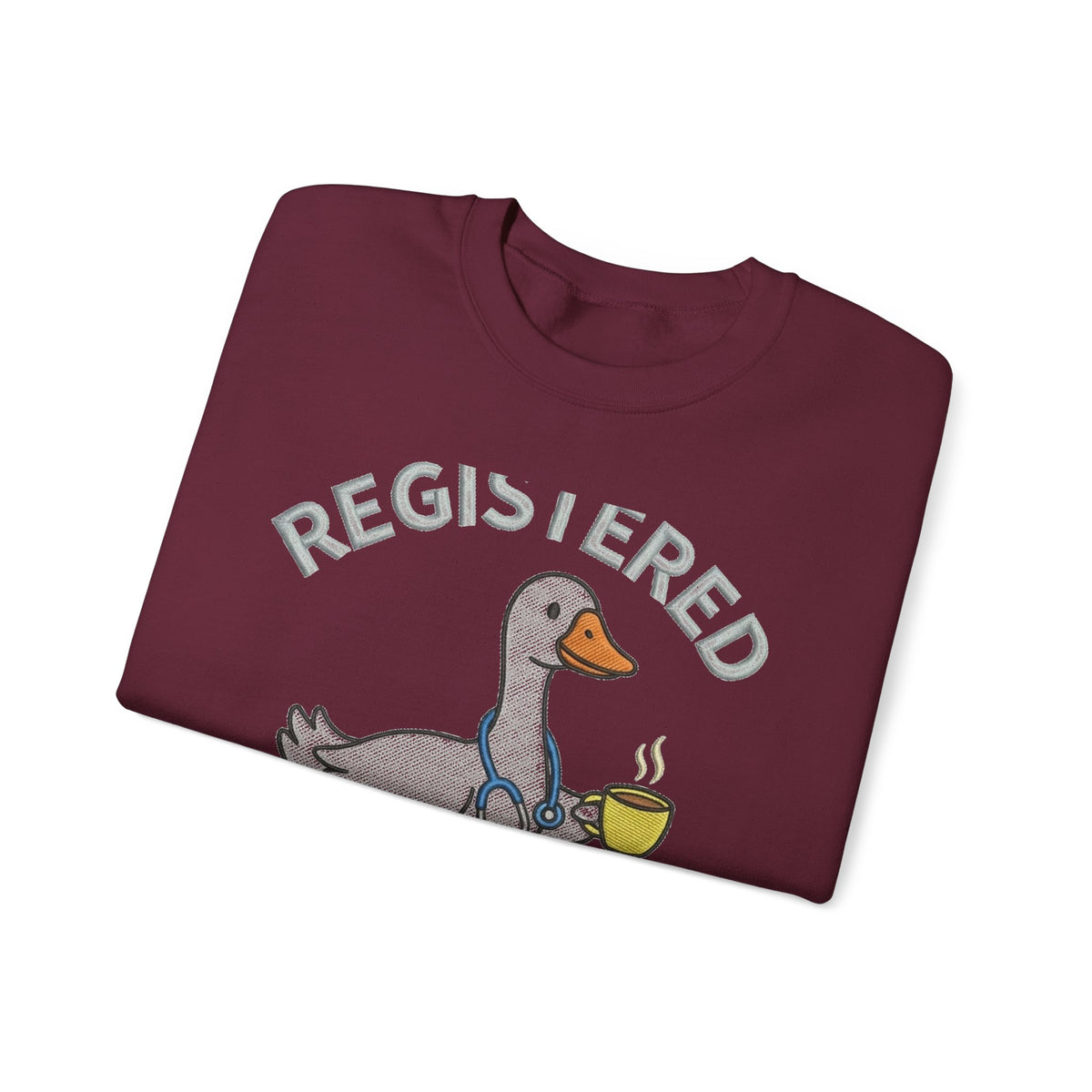 Registered Silly Goose Sweatshirt, Funny Goose Coffee Stethoscope Sweatshirt, Nurse Humor Gift, Silly Goose Nursing Student Sweatshirt, RN S
