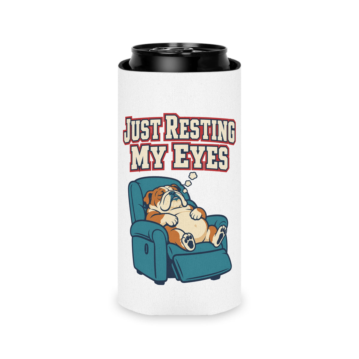 Just Resting My Eyes Can Cooler, Funny Beer Can Sleeve, Dad Gift Stocking Stuffer