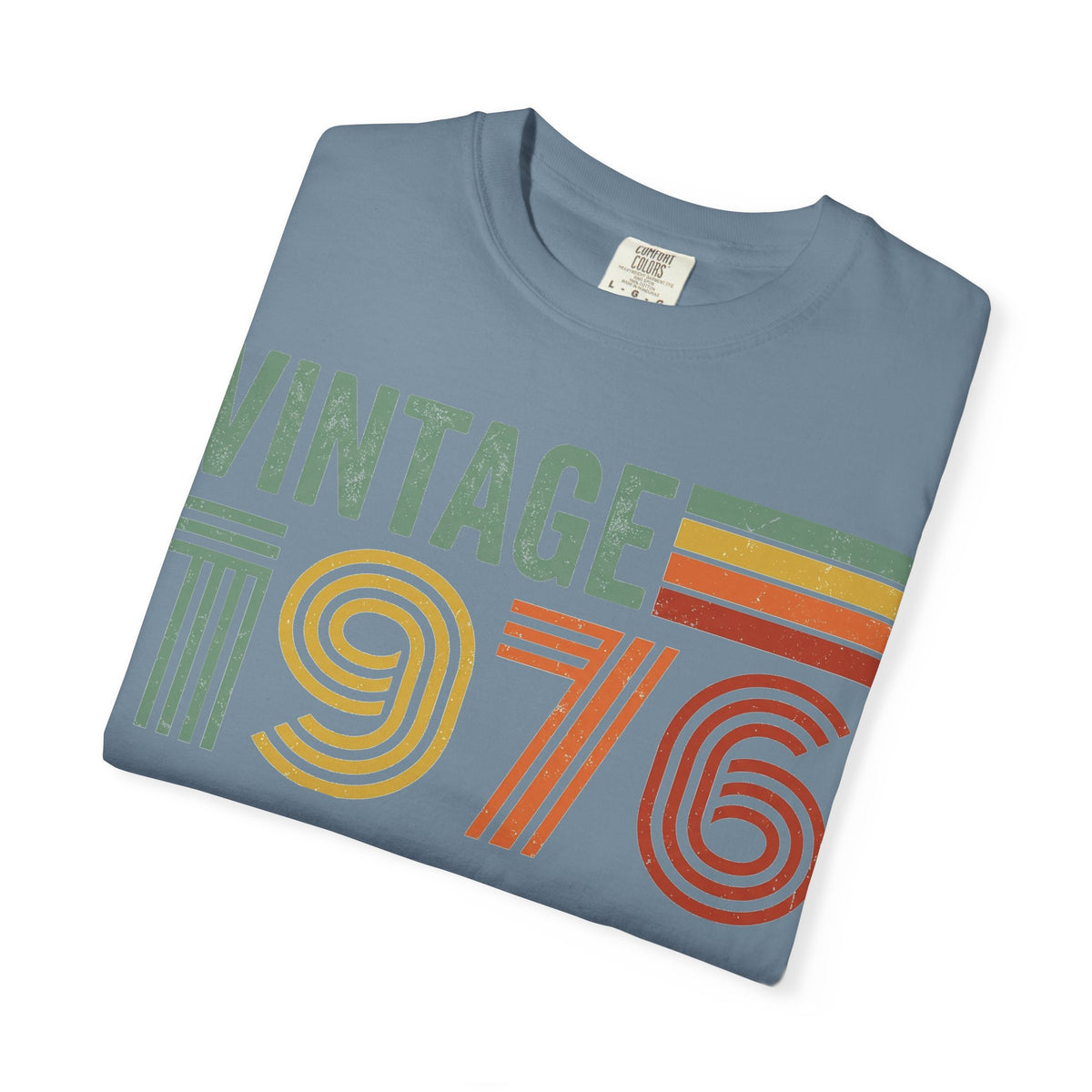 Vintage 1976 Wide Shirt, Retro Striped Birth Year Tee, 50th Birthday Shirt, 1976 Gift