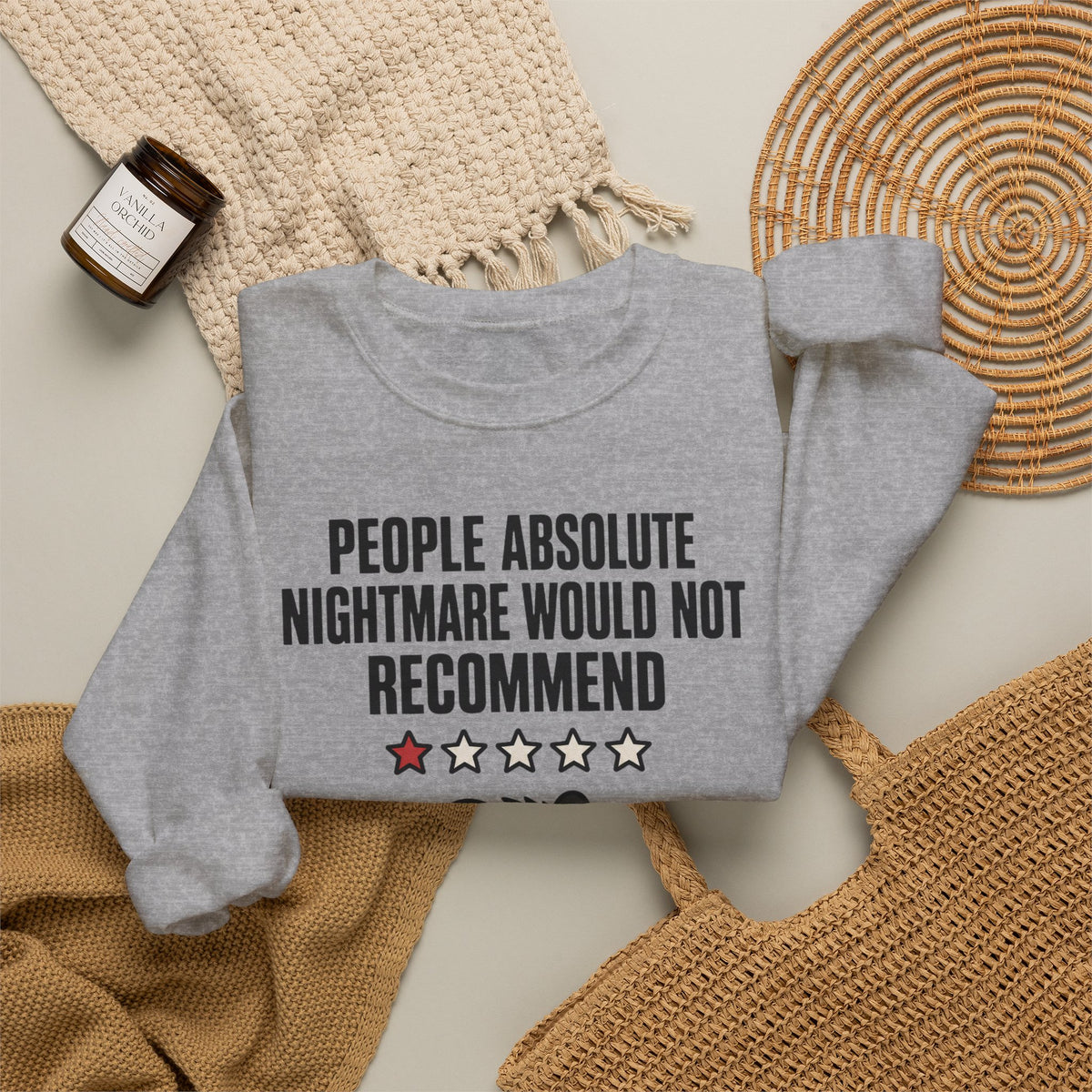 Introvert Sweatshirts For Men People Absolute Nightmare Would Not Recommend | Funny Introvert Sweatshirt | Sarcastic Quote Sweatshirt | Gift