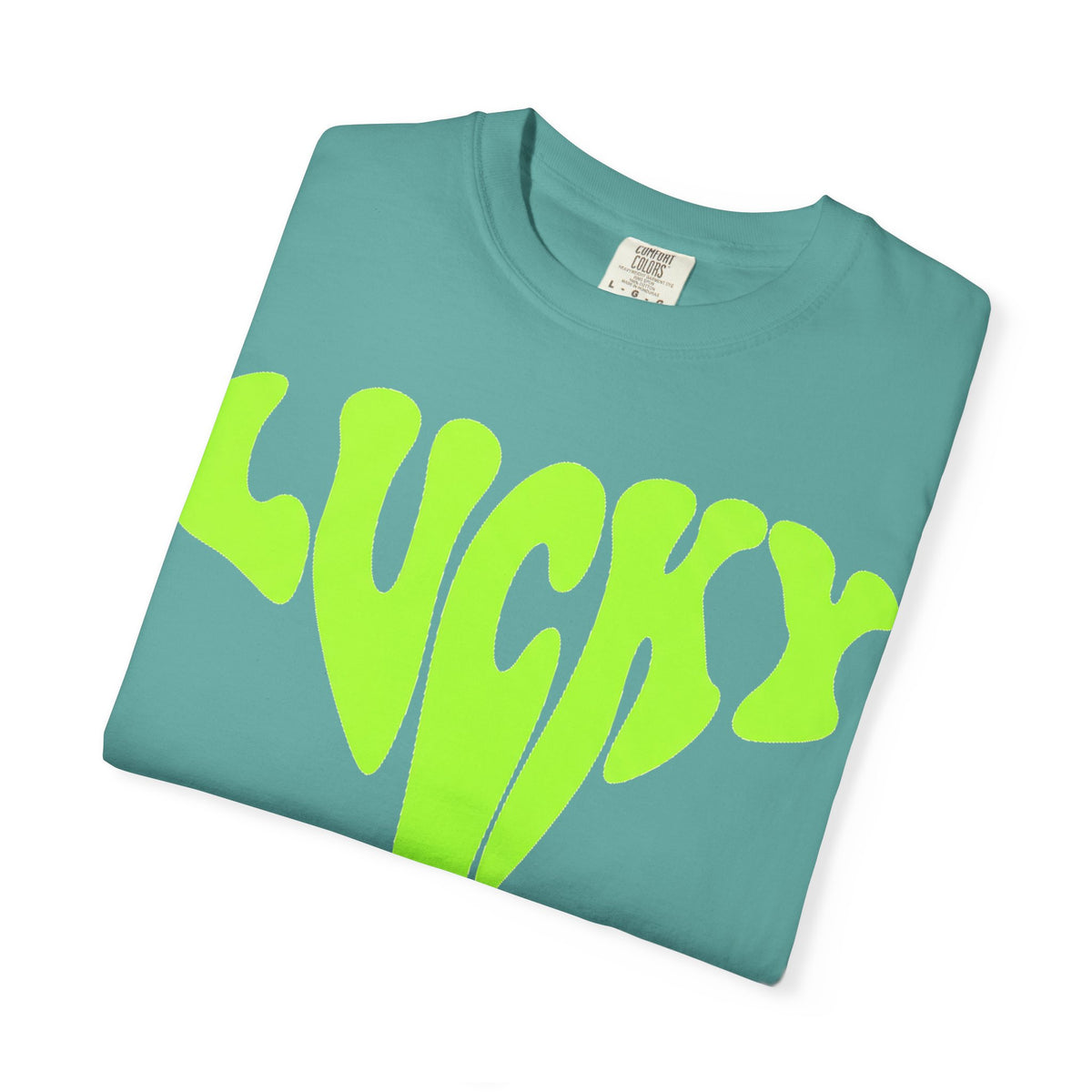 Lucky Drip Shirt, Neon Psychedelic Lettering Tee, Trippy St Patricks Day Shirt, Rave Gift
