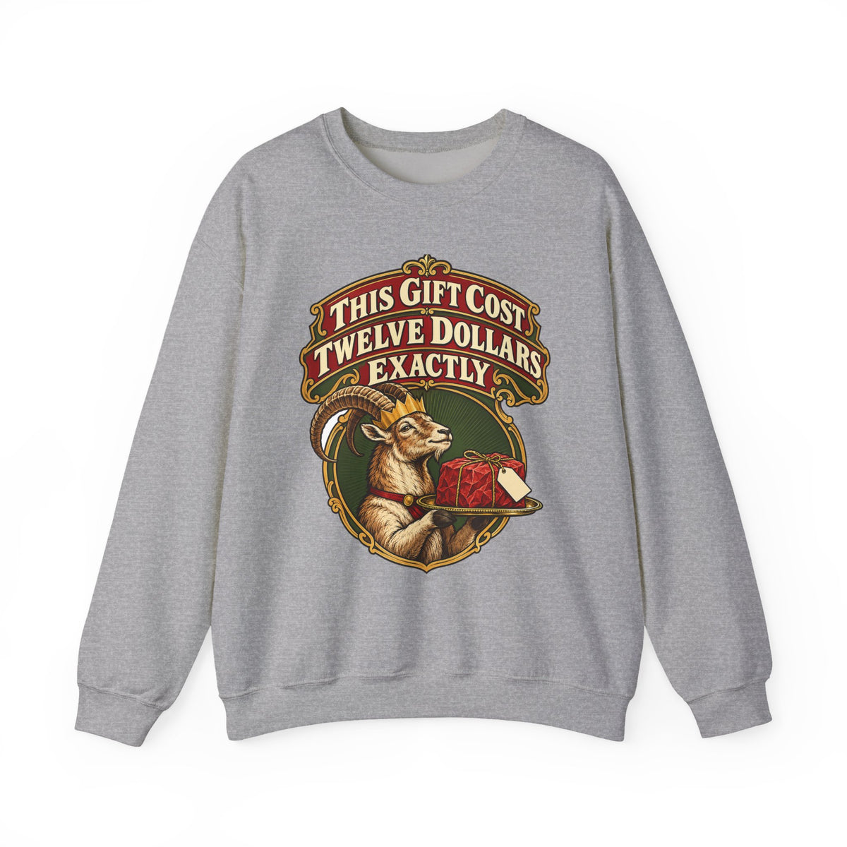 White Elephant Gift This Gift Cost Twelve Dollars Exactly Sweatshirt, Funny Gift Exchange Gift, Christmas Gift, Funny Tee