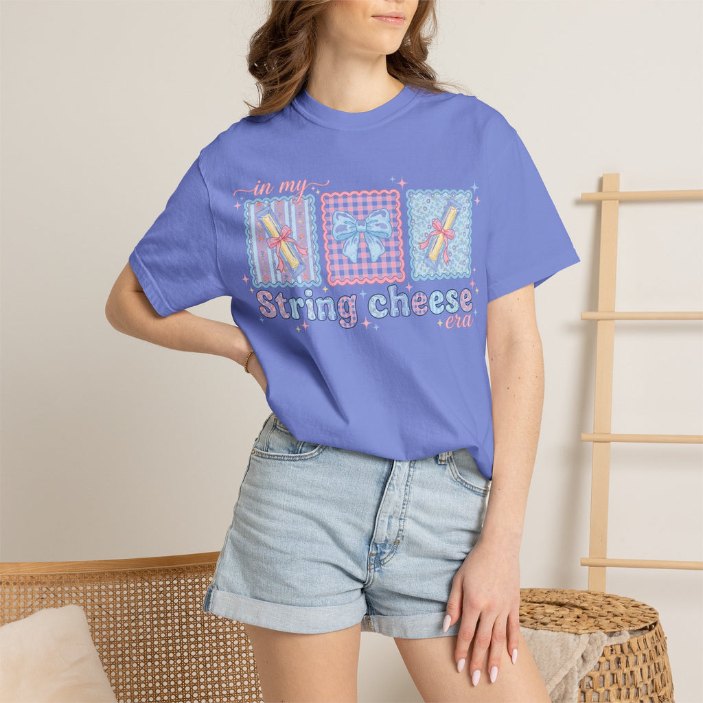 In My String Cheese Era Shirt, Coquette Bow Snack Tee, Funny Girl Dinner Shirt, Cute Gift