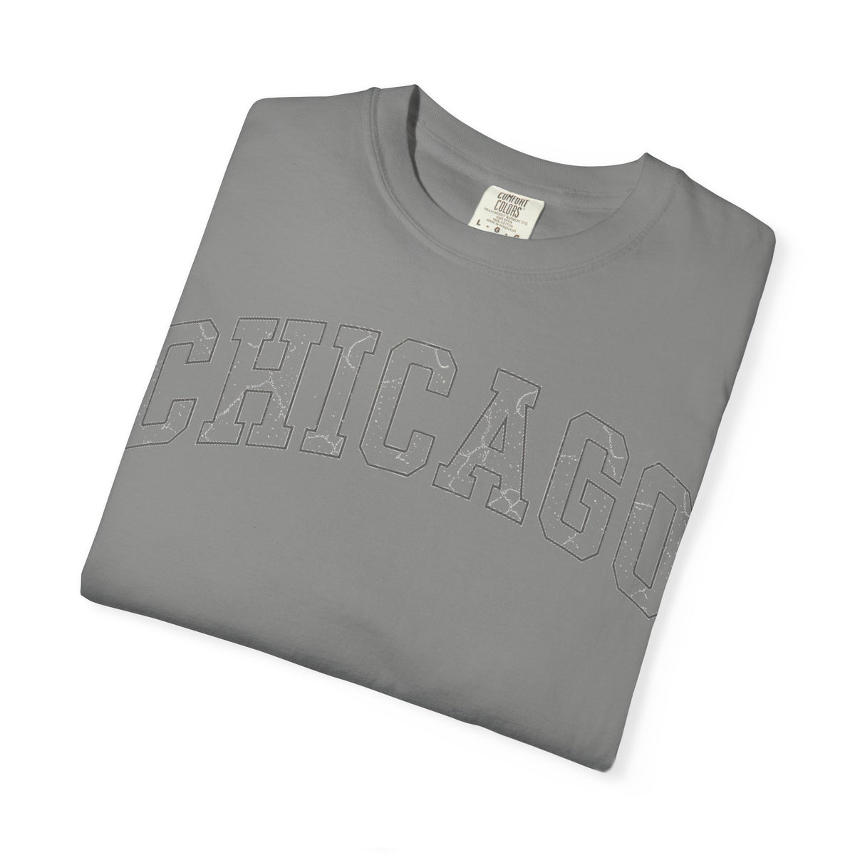 Chicago Outline Varsity Shirt, Minimal Distressed Chicago Tee, Windy City Shirt, Chicago Gift