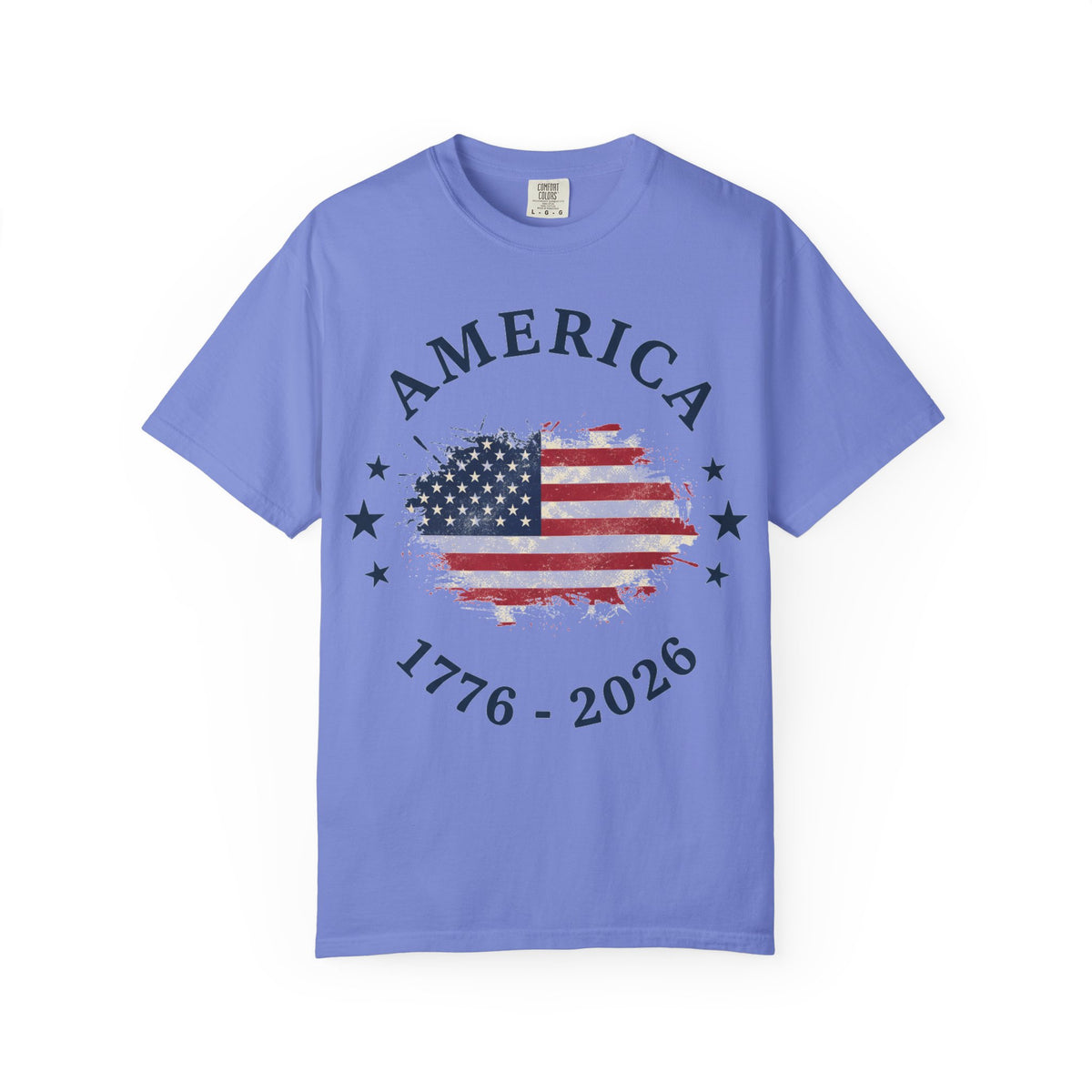 America 1776 2026 Arched Shirt, Vintage Flag Splash Tee, Patriotic Americana Shirt, Independence Day Gift