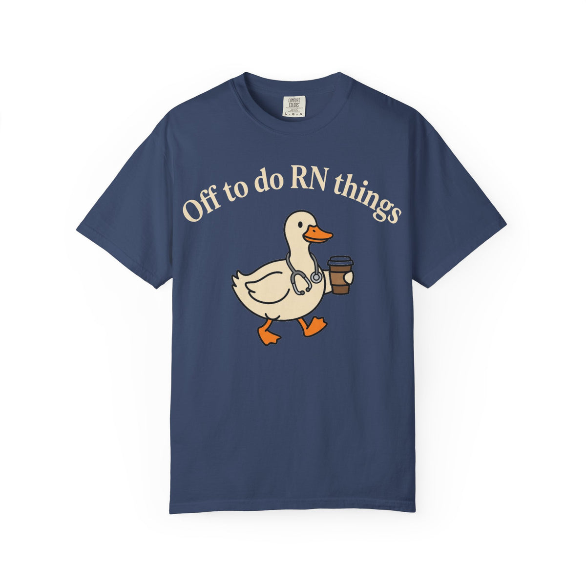 Off To Do RN Things Shirt, Funny Nurse Duck Coffee Tee, Stethoscope Duck Shirt, Nurse Gift