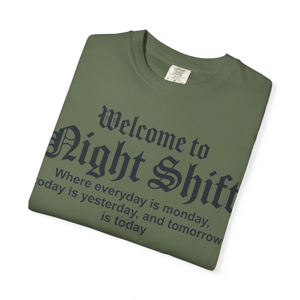 Welcome To Night Shift Bold Shirt, Gothic Type Nurse Tee, Shift Worker Humor Shirt, Nurse Gift