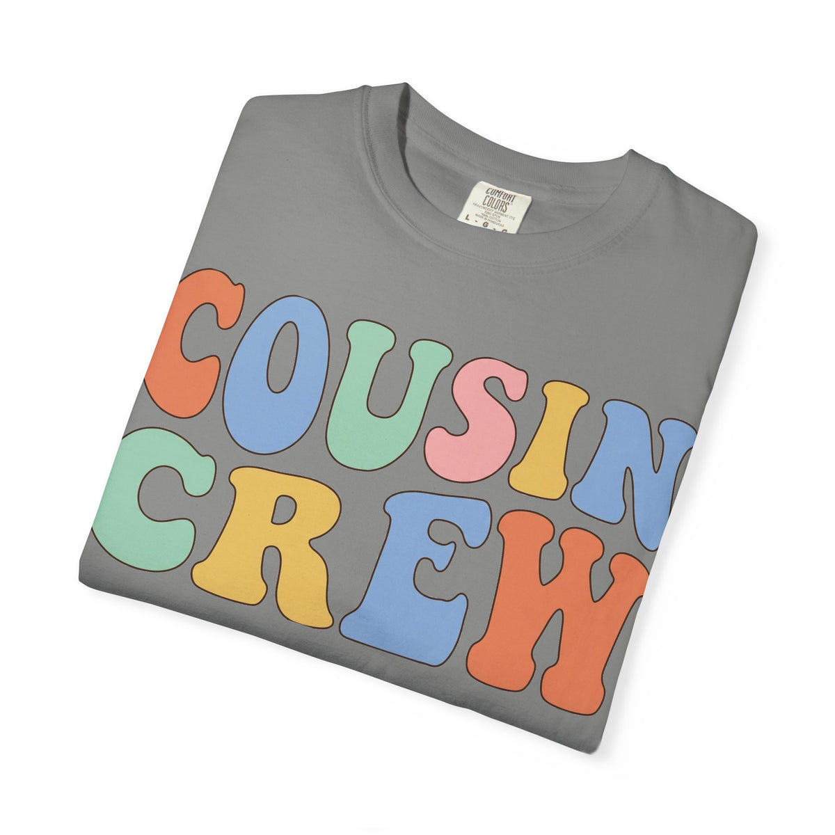Cousin Crew Shirt, Retro Groovy Bubble Letter Tee, Matching Family Reunion Shirt, Cousin Gift