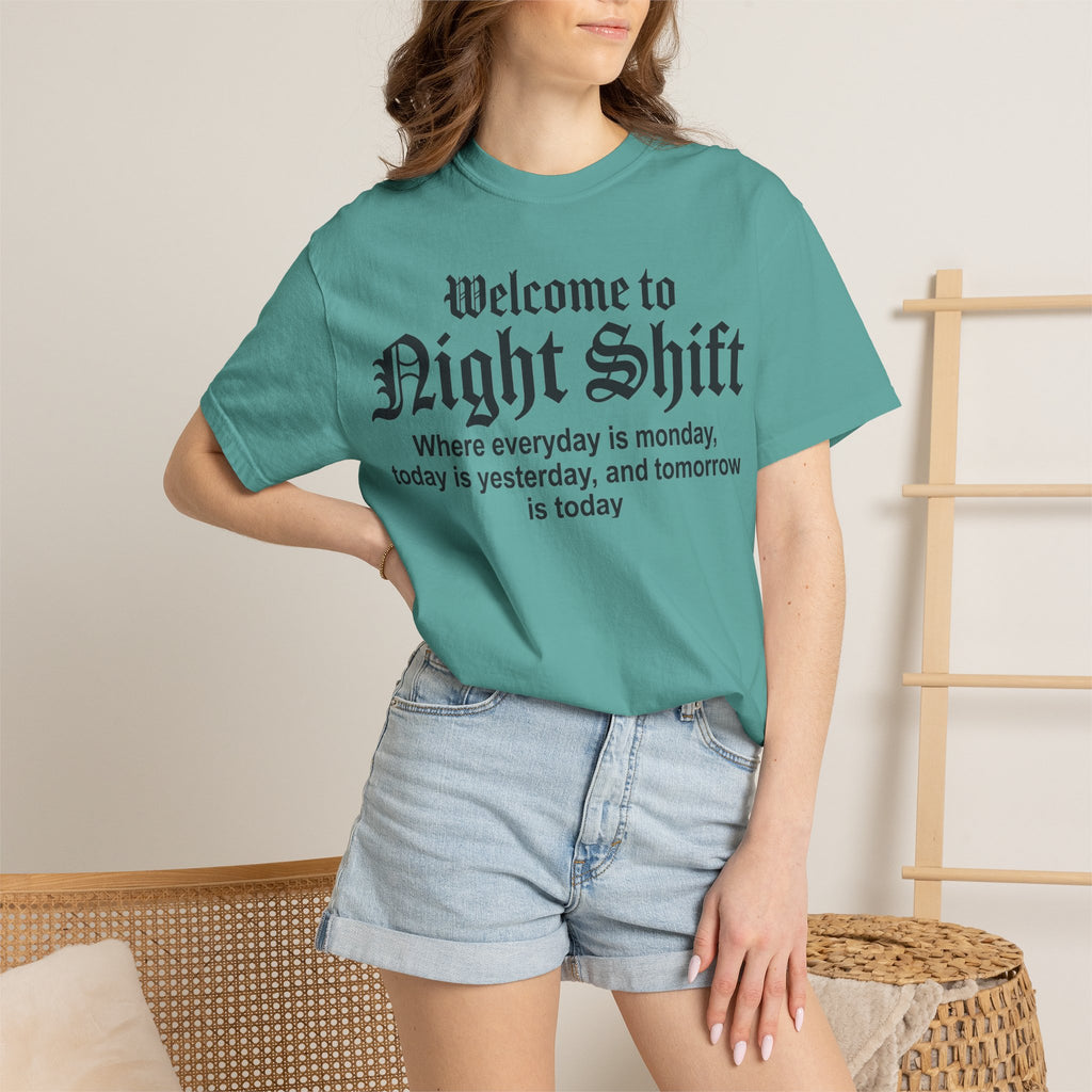 Welcome To Night Shift Bold Shirt, Gothic Type Nurse Tee, Shift Worker Humor Shirt, Nurse Gift