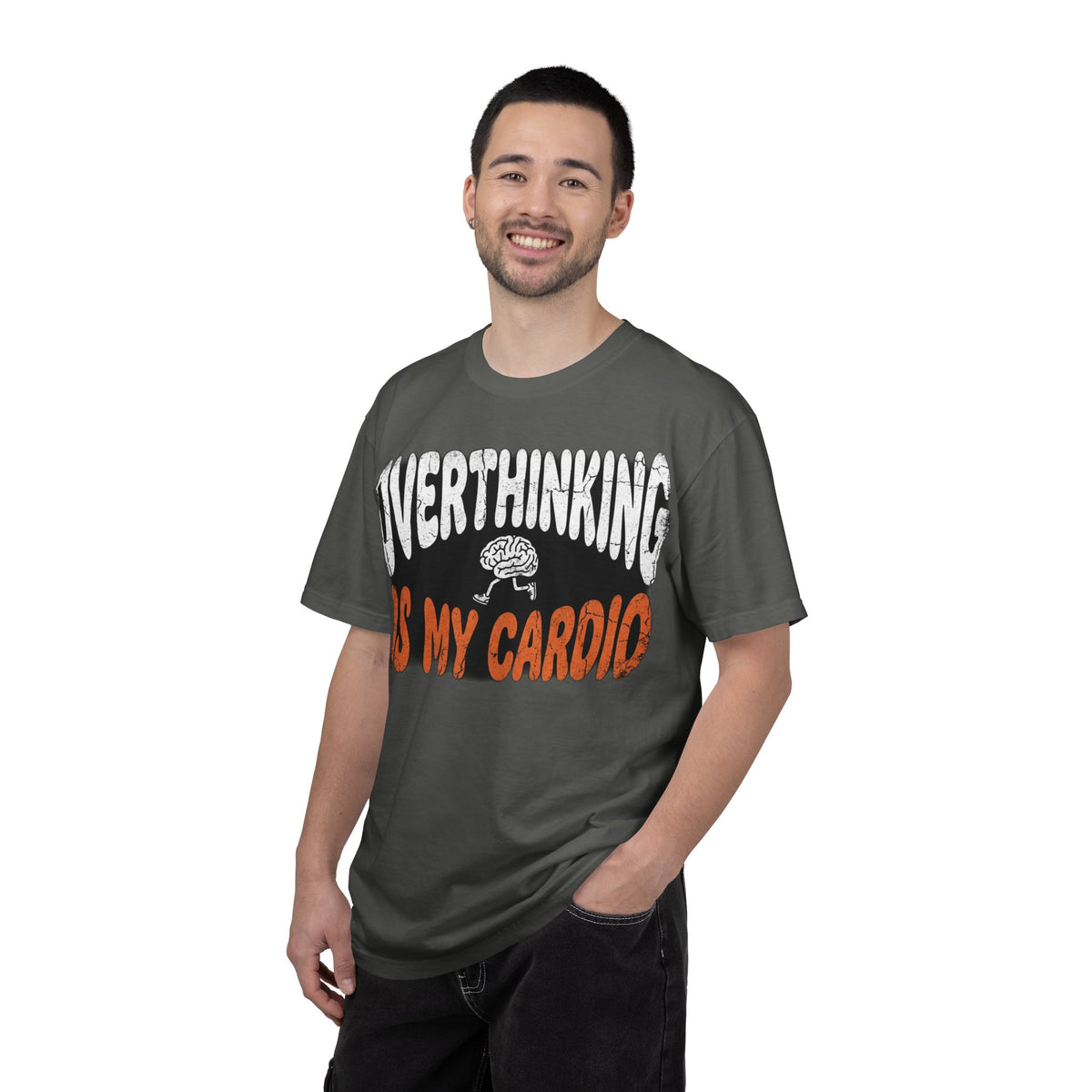 Overthinking Is My Cardio T-Shirt — Funny Graphic Tee for Anxious Thinkers