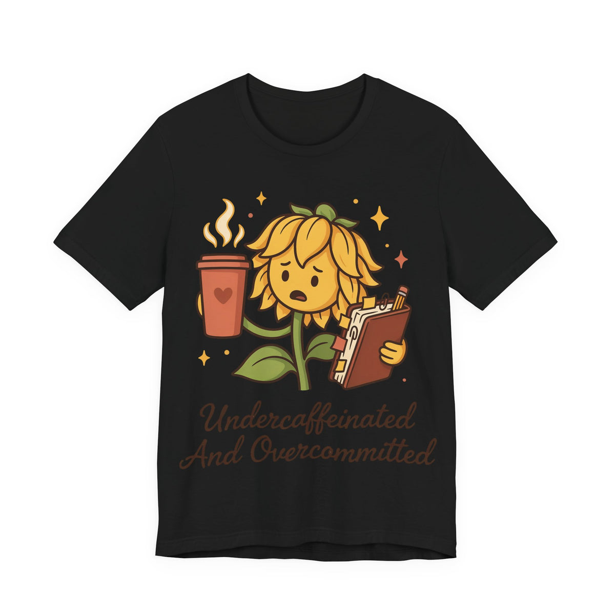 Sarcastic Shirt For Women Undercaffeinated And Overcommitted | Funny Coffee Quote Shirt | Busy Mom Humor Shirt