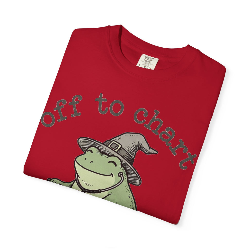 Off To Chart Shirt, Funny Witch Frog Nurse Tee, Charting Nurse Scooter Shirt, RN Gift