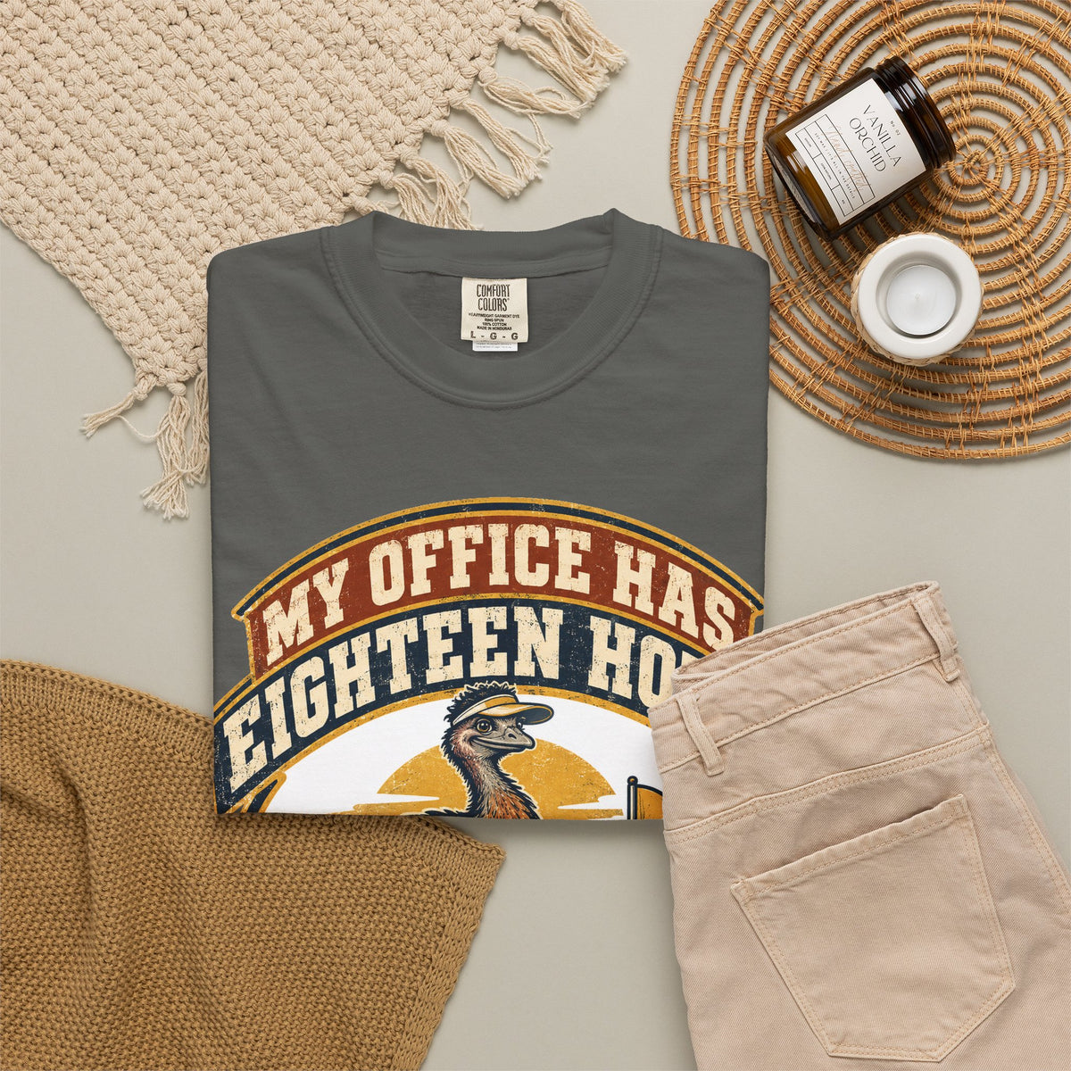 Funny Retirement Shirt My Office Has Eighteen Holes, Retirement Gift Tee, Comfort Colors Graphic Shirt