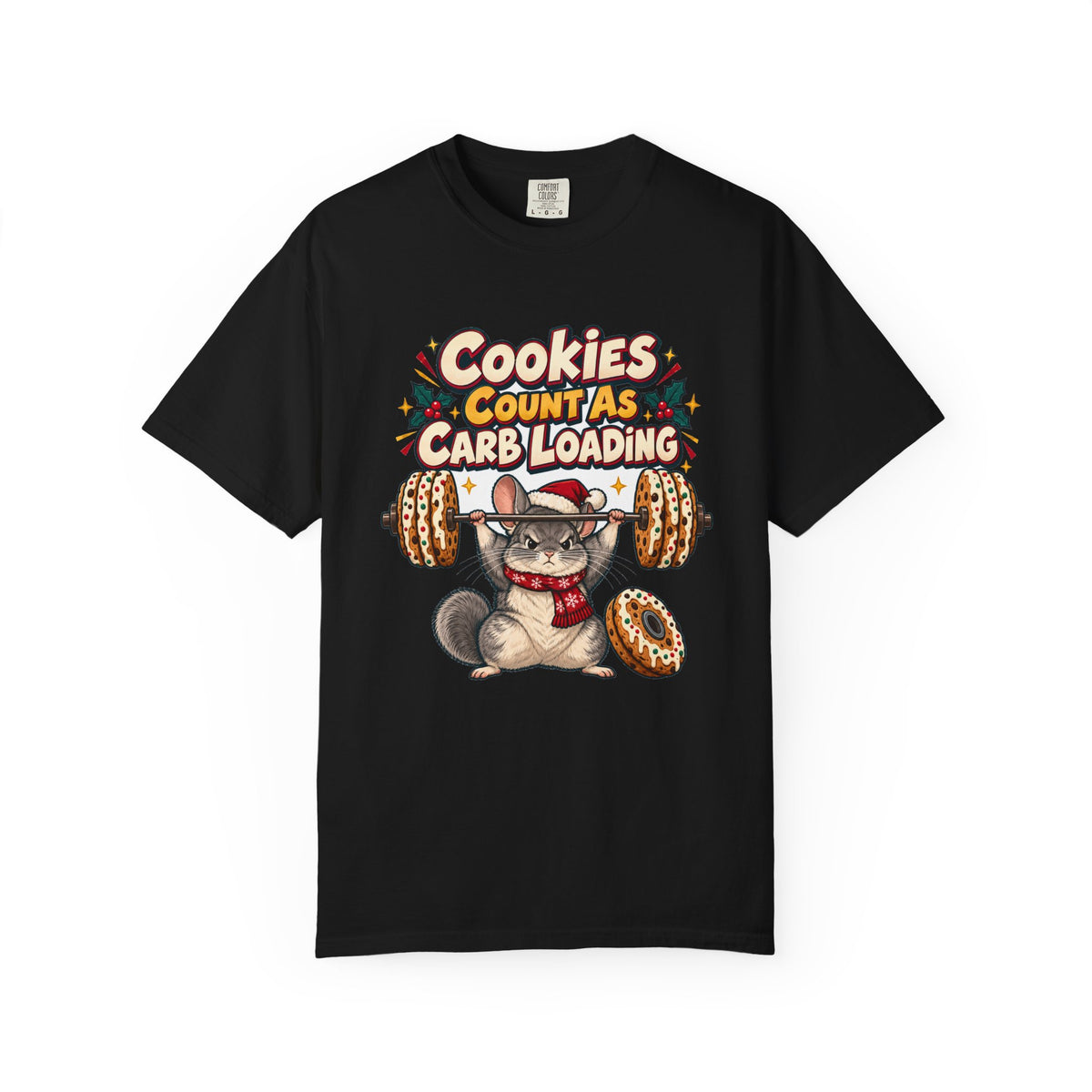 Funny Gym Christmas Shirt Cookies Count As Carb Loading Shirt, Funny Holiday Gift Shirt, Christmas Gift Idea