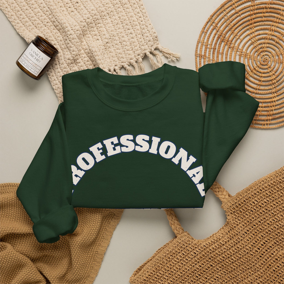 Sarcastic Sweatshirt For Women Professional Overthinker | Funny Sarcasm Sweatshirt | Sarcastic Quote Sweatshirt | Gift
