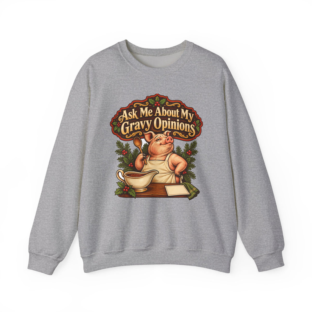 Funny Thanksgiving Dad Sweatshirt Ask Me About My Gravy Opinions Shirt, Funny Holiday Gift Tee, Christmas Gift Idea