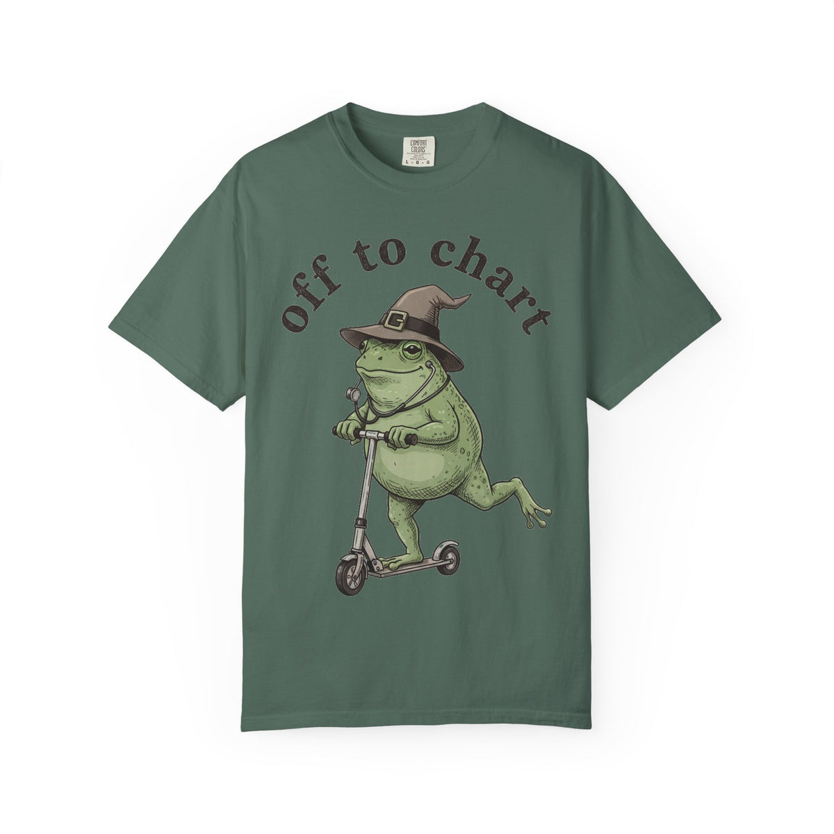 Off To Chart Shirt, Witch Hat Frog Nurse Scooter Tee, Funny Charting RN Shirt, Nurse Gift
