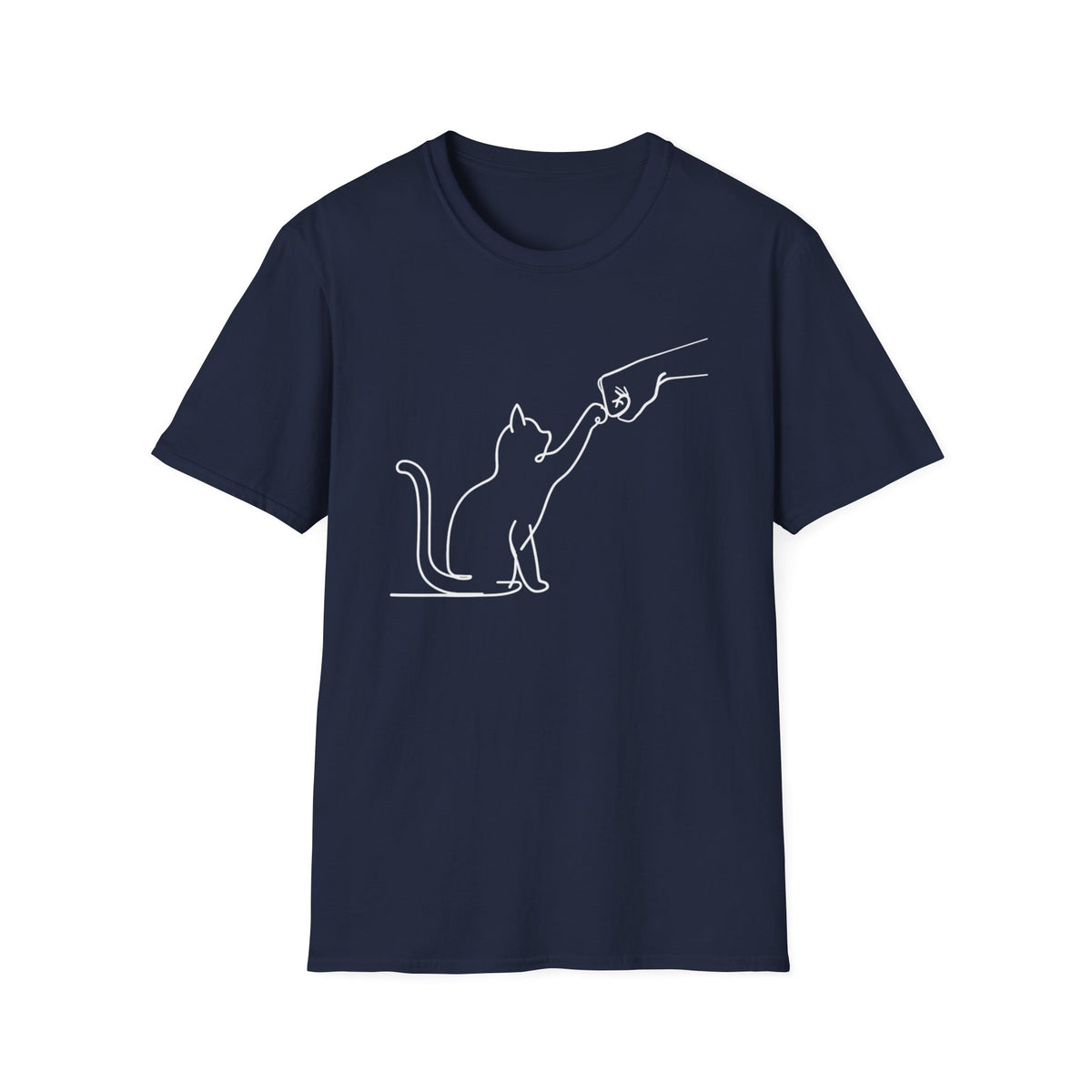 Cat Playing Shirt, Minimal Line Art Cat Tee, Cat Lover Gift