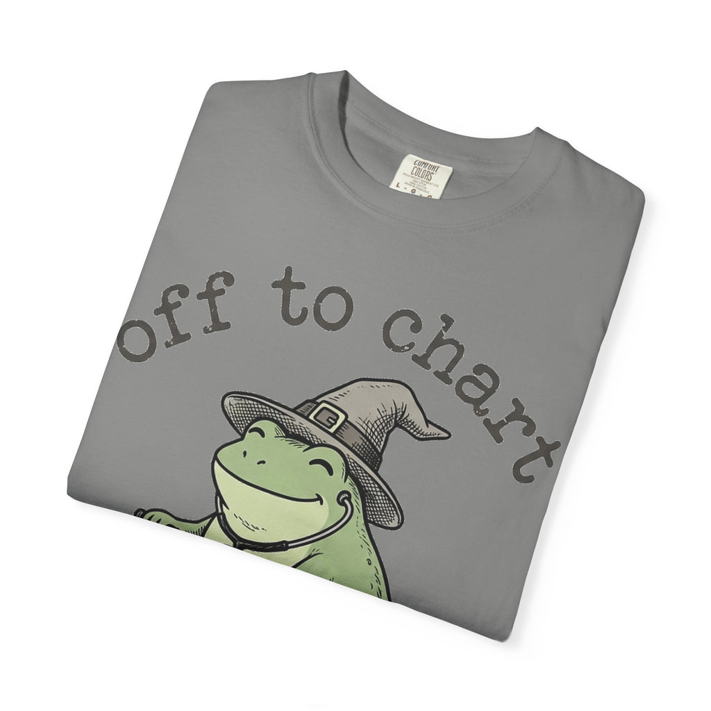 Off To Chart Shirt, Funny Witch Frog Nurse Tee, Charting Nurse Scooter Shirt, RN Gift
