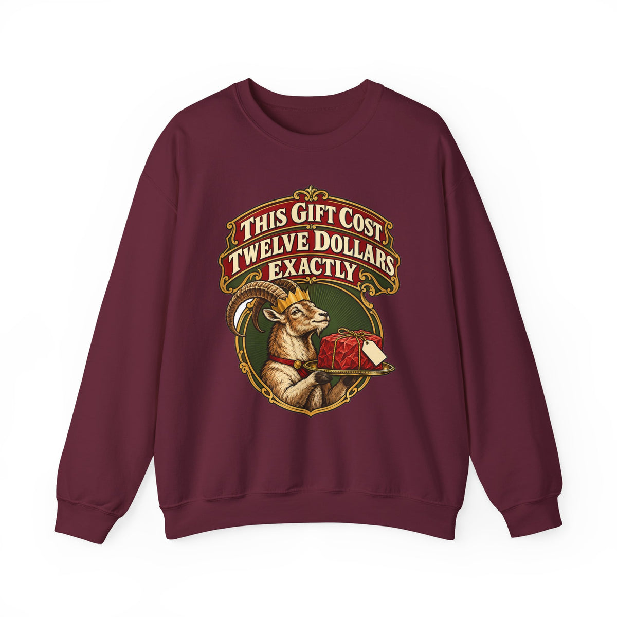White Elephant Gift This Gift Cost Twelve Dollars Exactly Sweatshirt, Funny Gift Exchange Gift, Christmas Gift, Funny Tee
