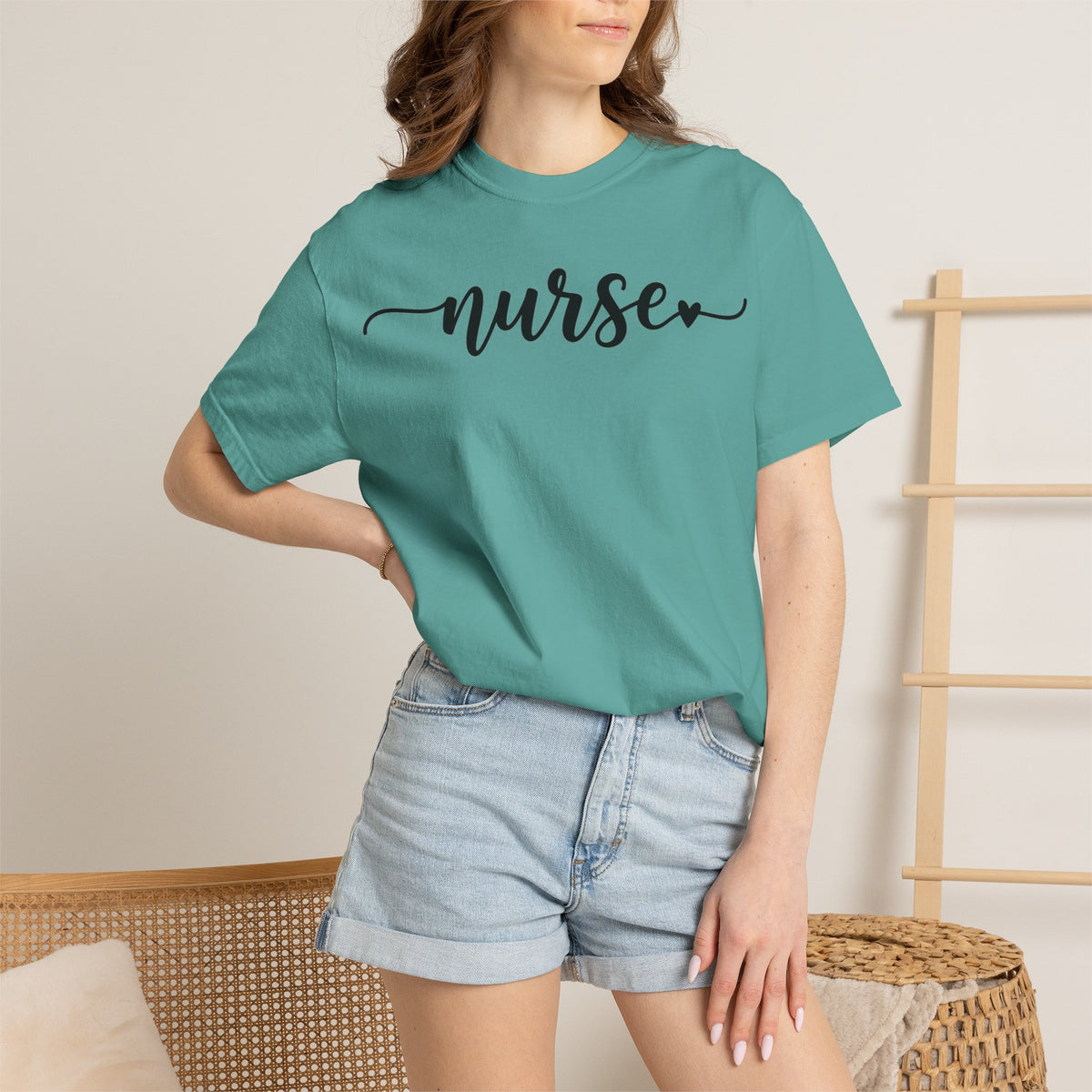Nurse Script Shirt, Flourish Hand Lettered Nurse Tee, Minimal RN Shirt, Nurse Week Gift