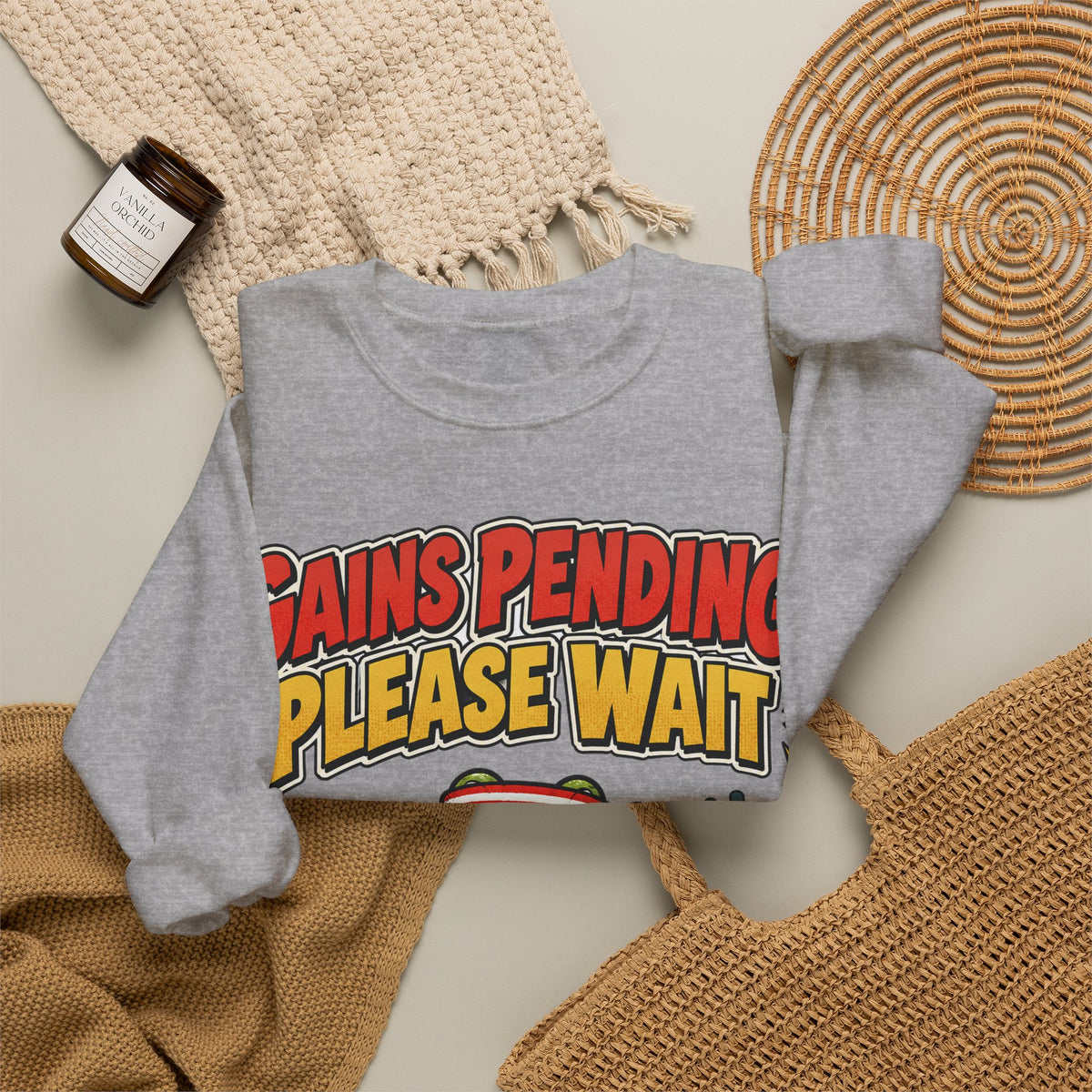 Gains Pending Please Wait Gym Sweatshirt | Funny Workout Gift