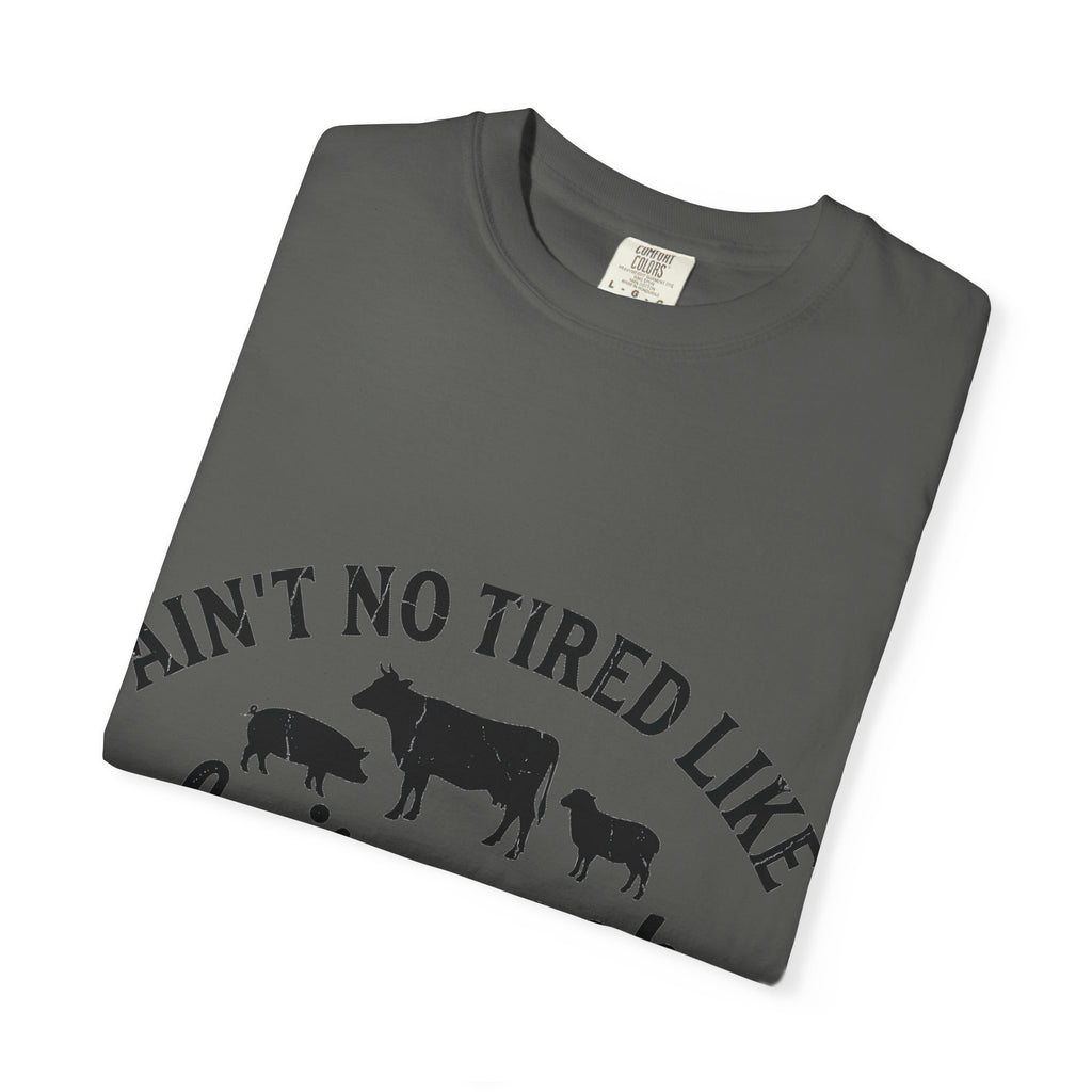 Ain't No Tired Like Fair Week Tired Shirt, Funny Livestock Show Tee, County Fair Mom Shirt, 4H Gift