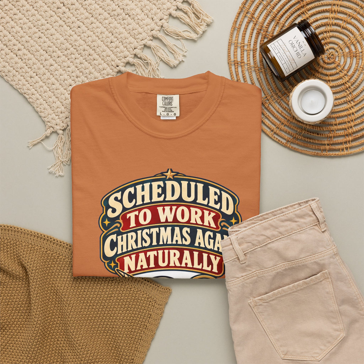 Funny Nurse Christmas Shirt Scheduled To Work Christmas Again Naturally Shirt, Funny Nurse Gift, Christmas Gift, Funny Shirt