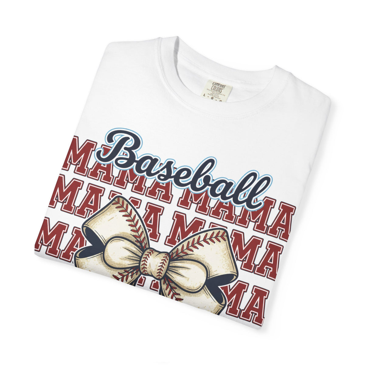 Baseball Mama Big Bow Shirt, Five Row Varsity Mama Tee, Baseball Mom Game Day Shirt, Baseball Mom Gift