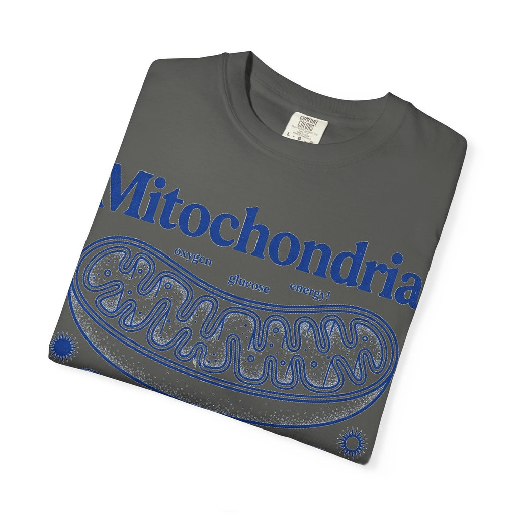 Mitochondria Powering Life Since Forever Tall Shirt, Retro Biology Poster Tee, Science Teacher Shirt, Nerd Gift