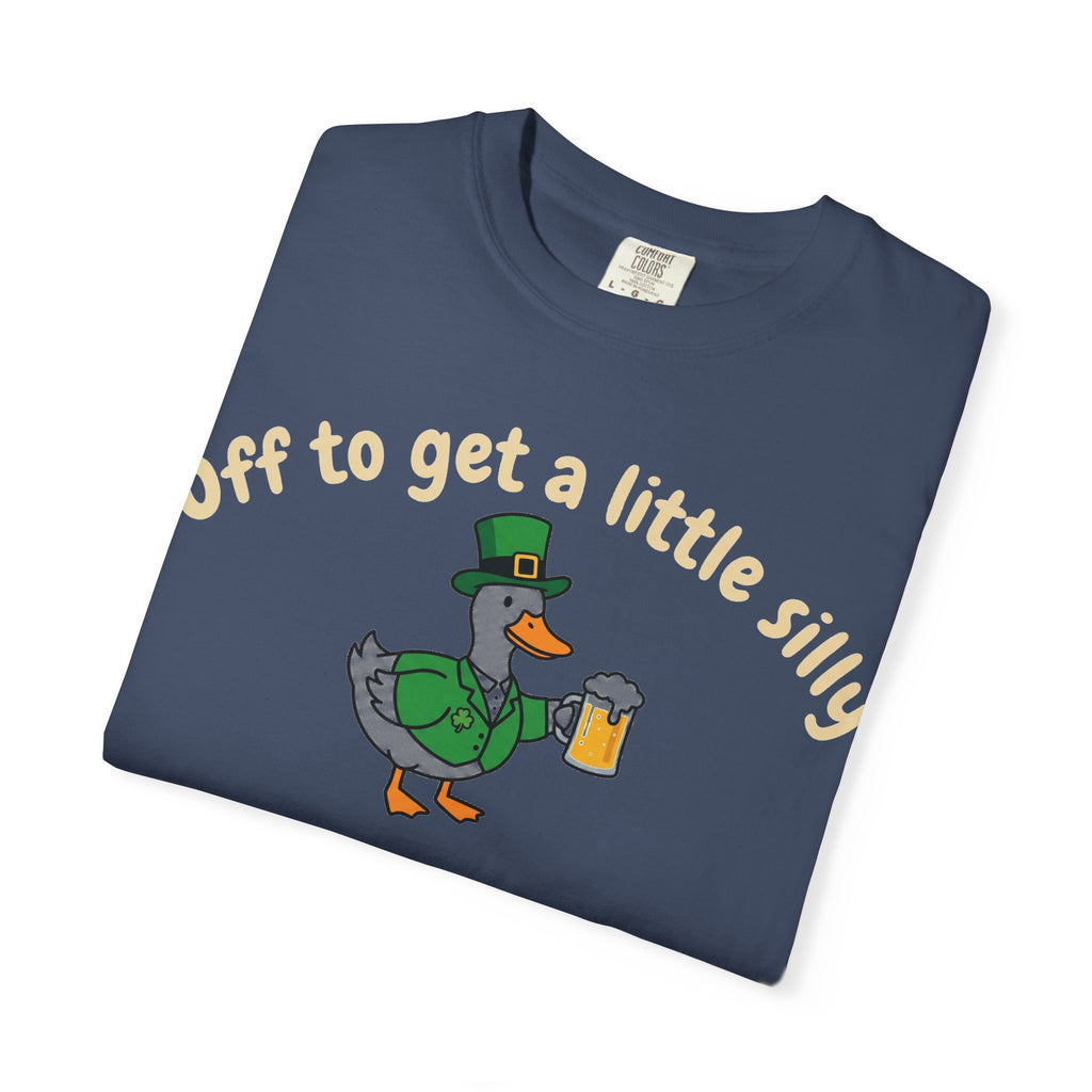 Off To Get A Little Silly Shirt, St Patricks Day Duck Beer Tee, Funny Irish Duck Shirt, Paddys Day Gift