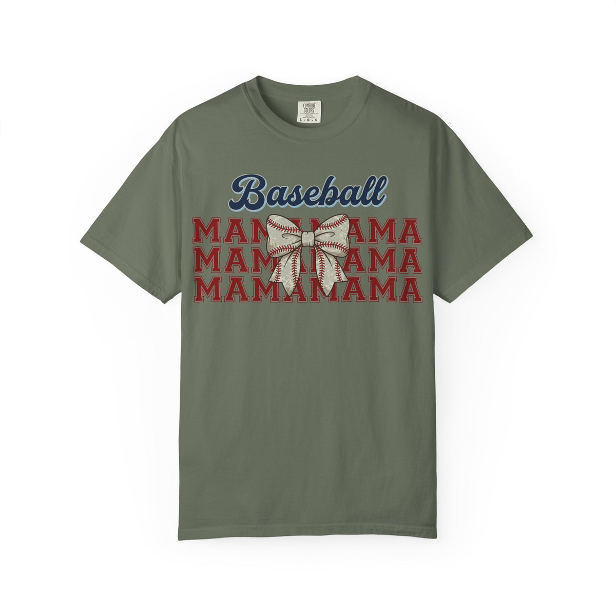 Baseball Mama Shirt, Stacked Varsity Mama Tee, Baseball Bow Mom Shirt, Game Day Baseball Mom Gift