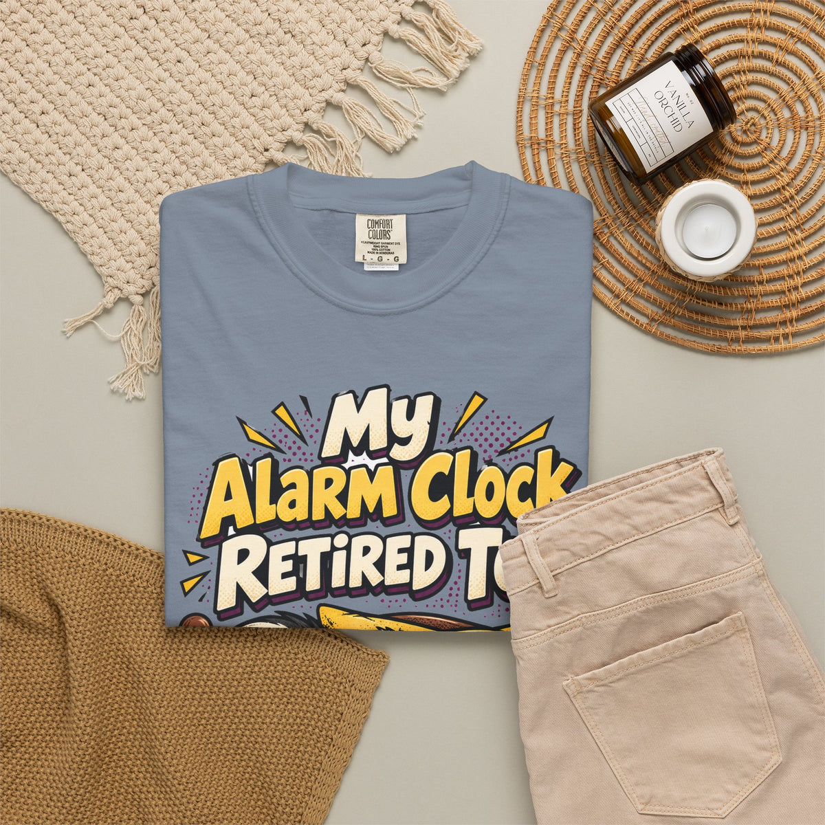 Funny Retirement Shirt My Alarm Clock Retired Too Skunk Shirt, Retirement Gift For Men Women, Newly Retired Humor Comfort Colors Shirt
