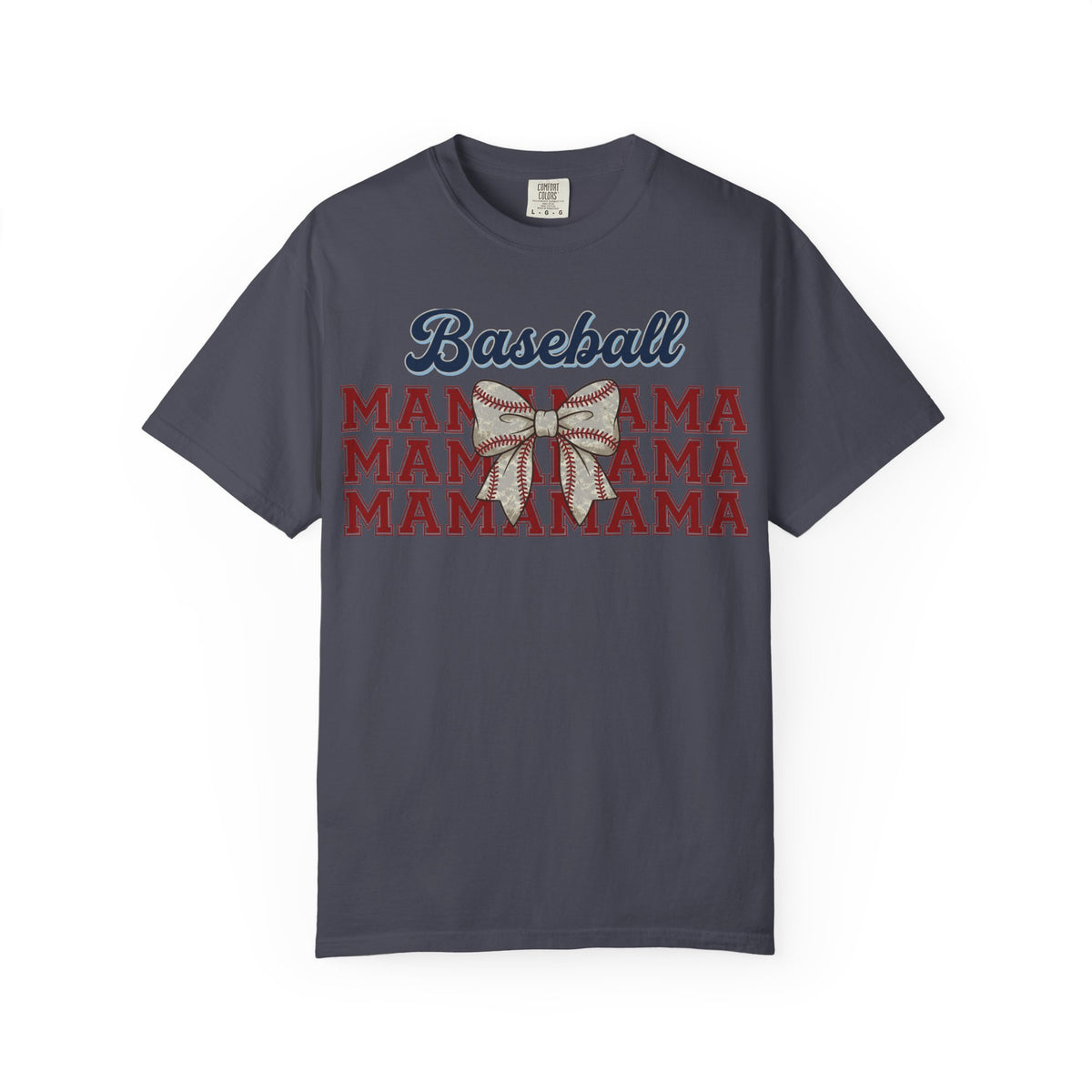 Baseball Mama Shirt, Stacked Varsity Mama Tee, Baseball Bow Mom Shirt, Game Day Baseball Mom Gift