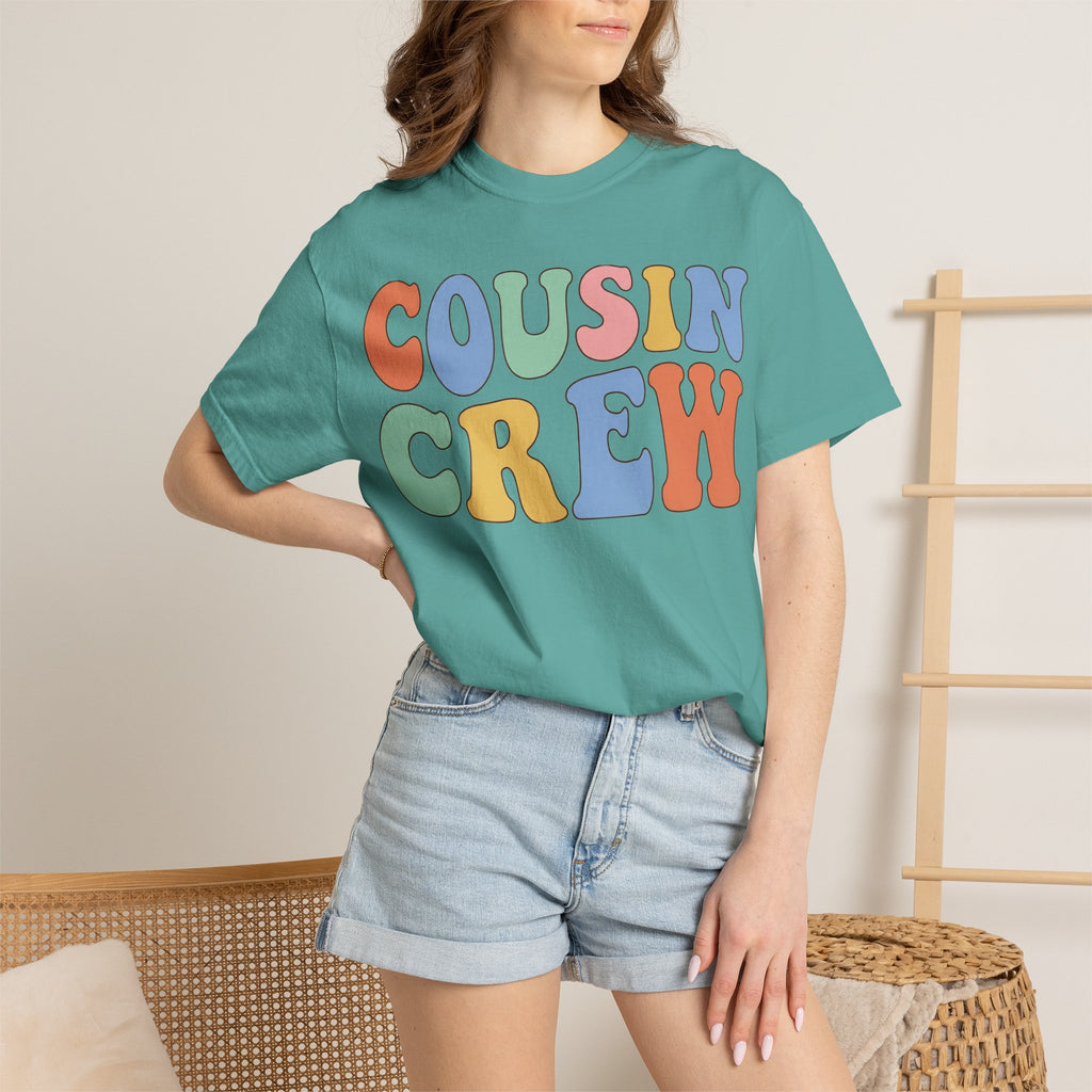 Cousin Crew Shirt, Retro Groovy Bubble Letter Tee, Matching Family Reunion Shirt, Cousin Gift