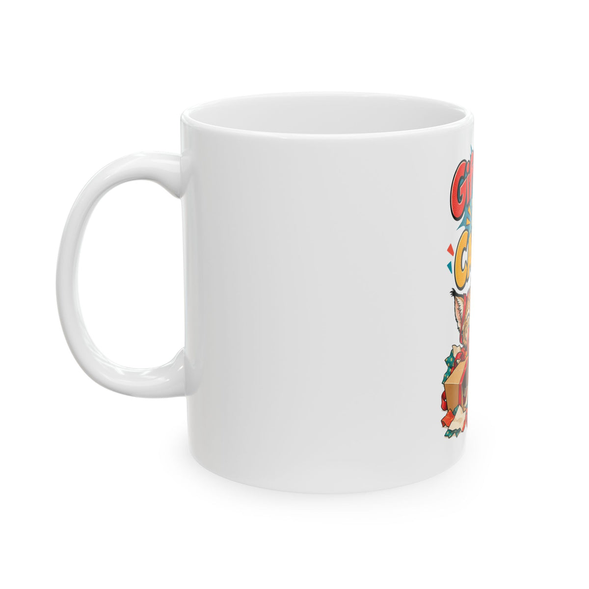 Gift Wrap Is A Cat Toy Mug, Funny Cat Mom Or Dad Christmas Gift, Secret Santa Stocking Stuffer, 11oz 15oz Coffee Mug